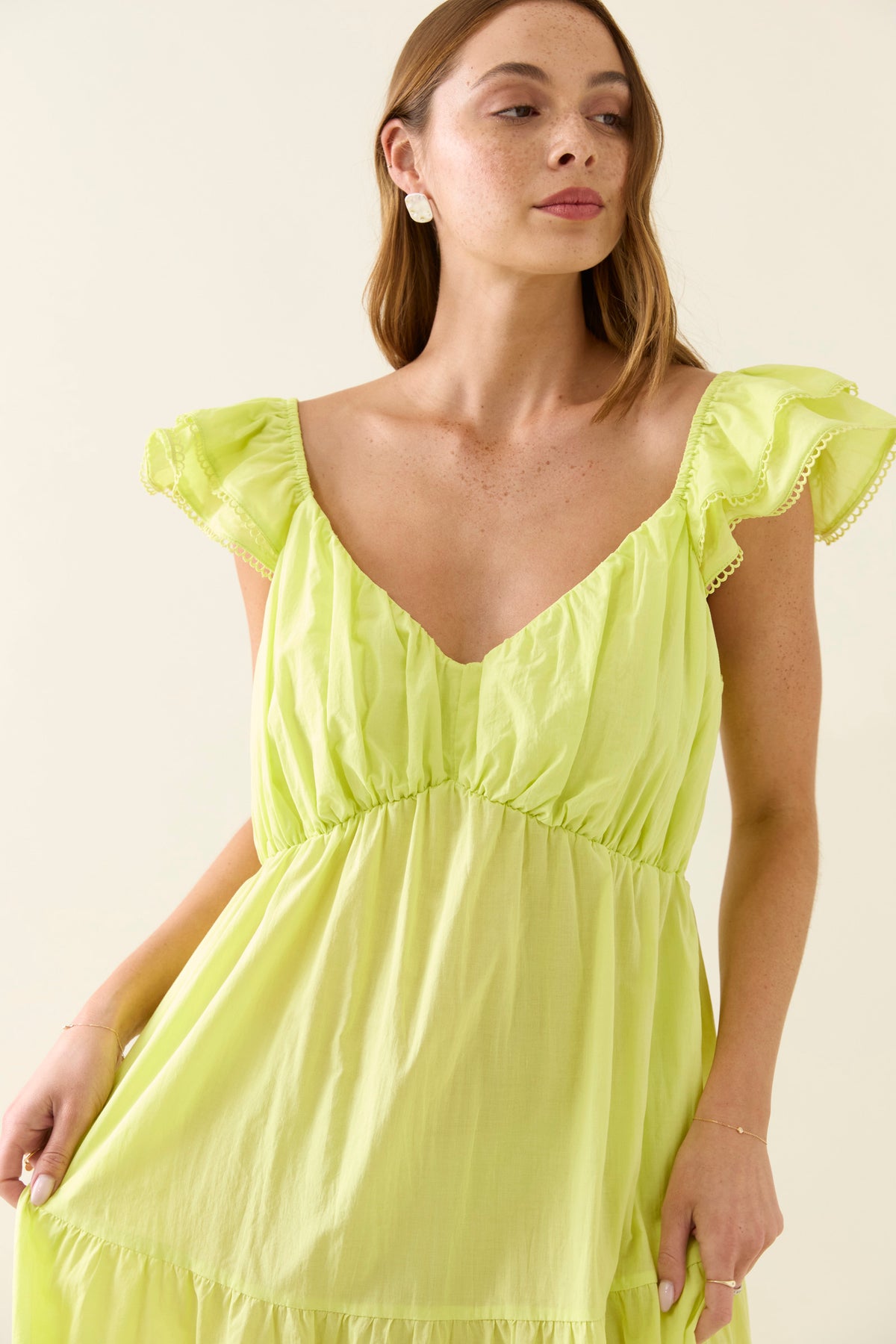 Isle of Mine CLEARANCE Aurora Frill Tank Dress - Pomelo