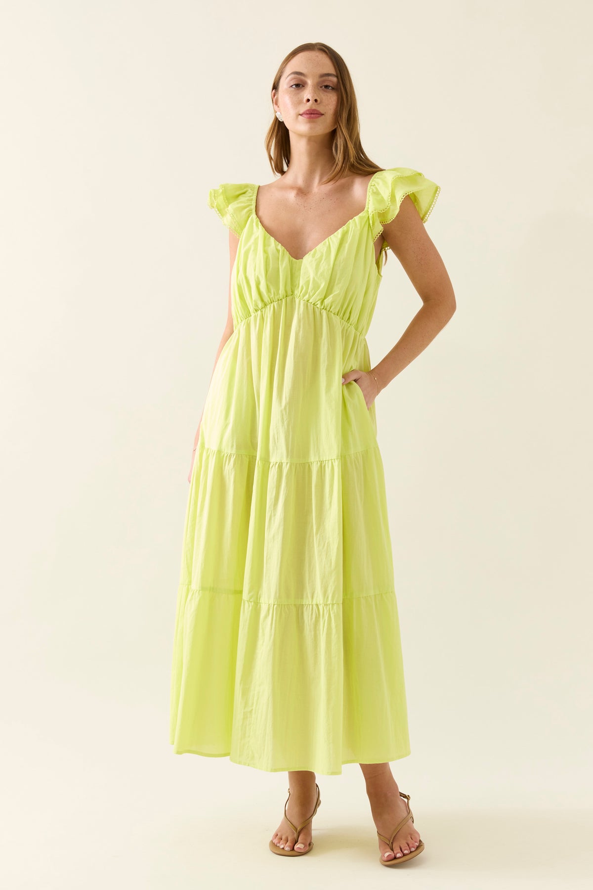 Isle of Mine CLEARANCE Aurora Frill Tank Dress - Pomelo