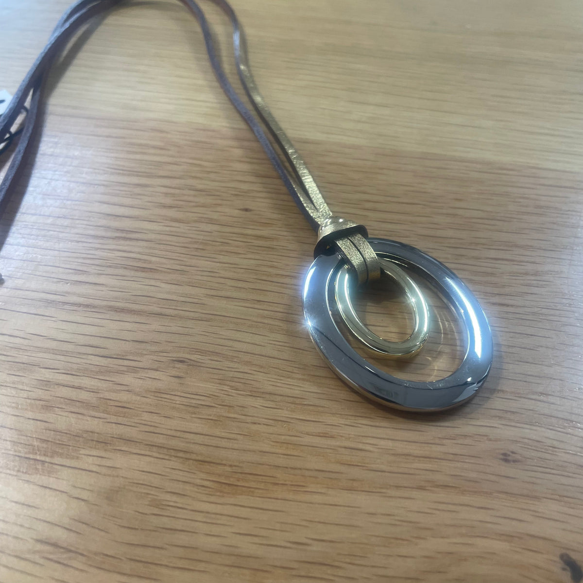 Leather Cord Necklace with Pendant