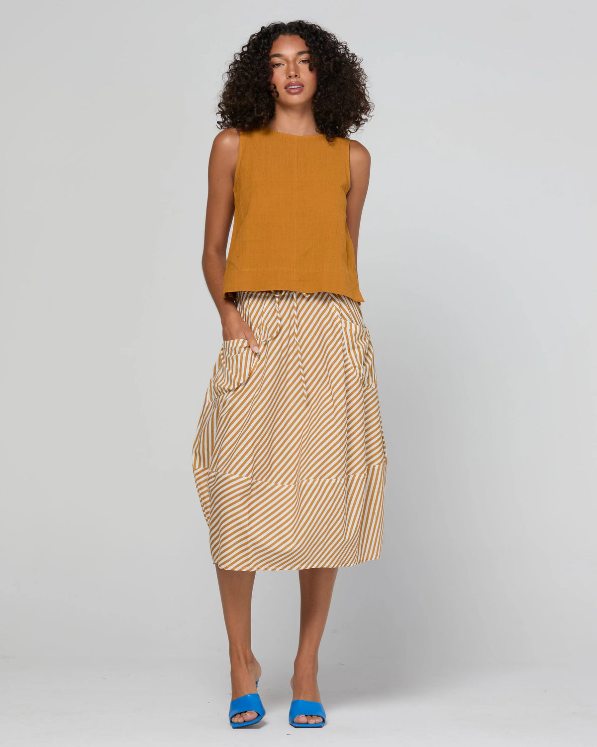 Guru Skirt - Mustard Stripe COMING SOON