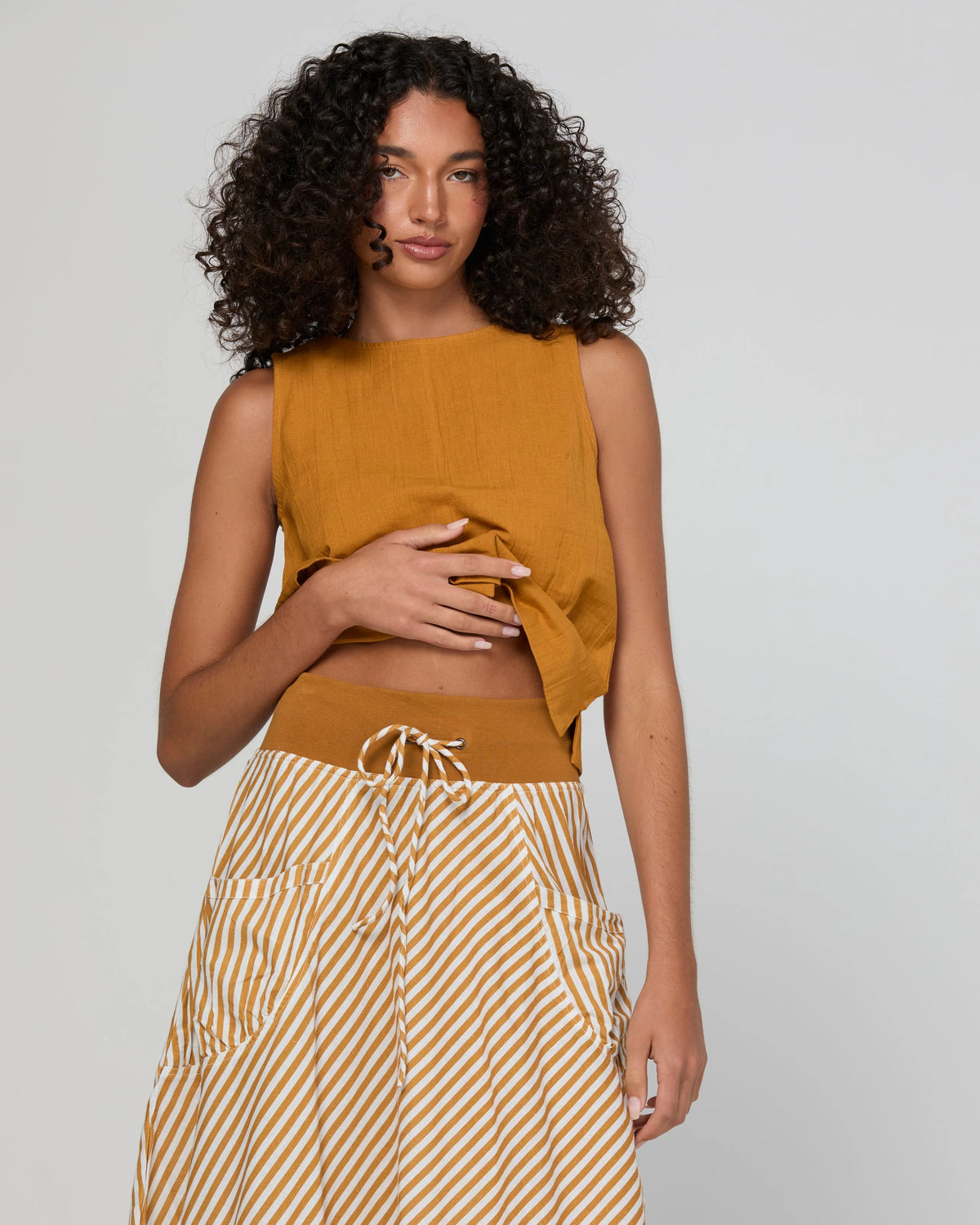 Guru Skirt - Mustard Stripe COMING SOON