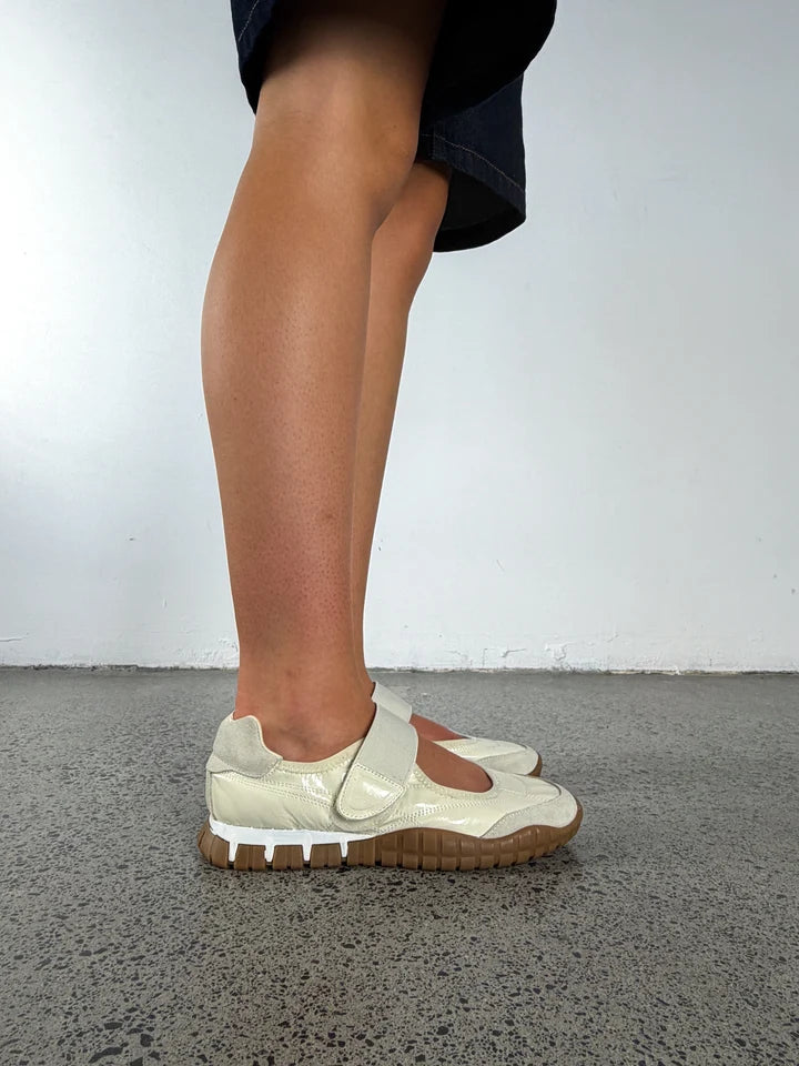 Minx Bella Mary Jane Sneaker - Cream PRE ORDER