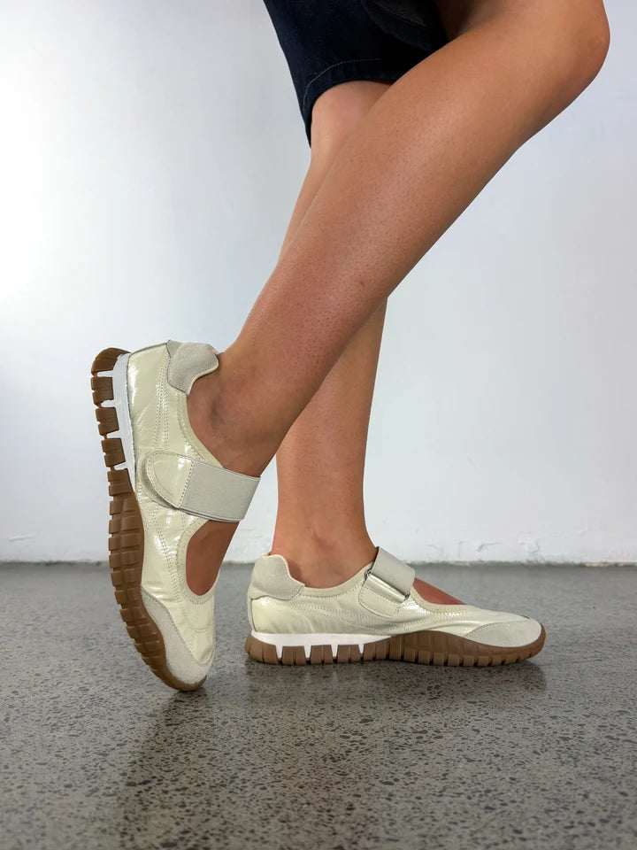 Minx Bella Mary Jane Sneaker - Cream PRE ORDER