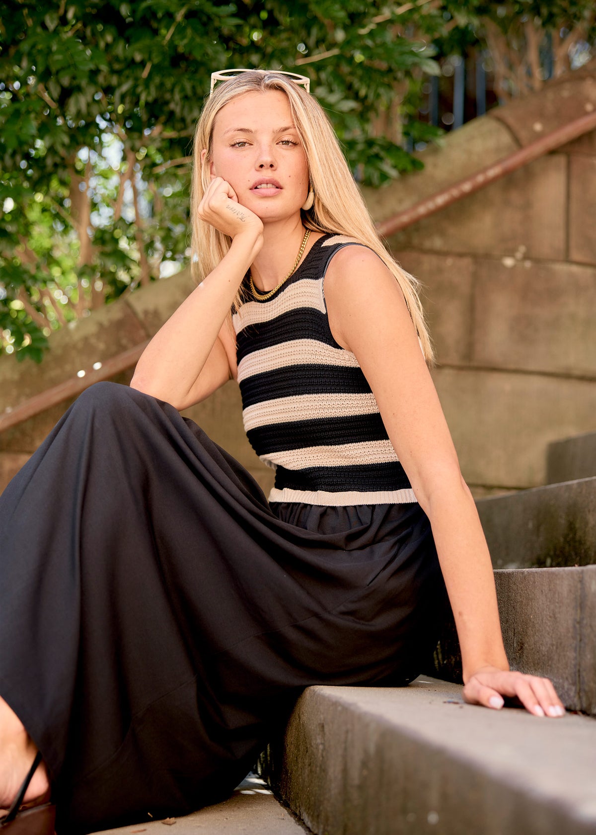 Pol Bonde Knit Dress - Black / Ivory