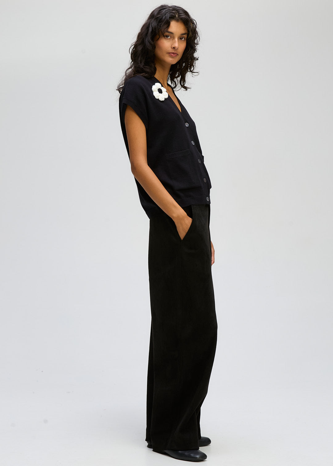 PRE ORDER Button Vest - Black