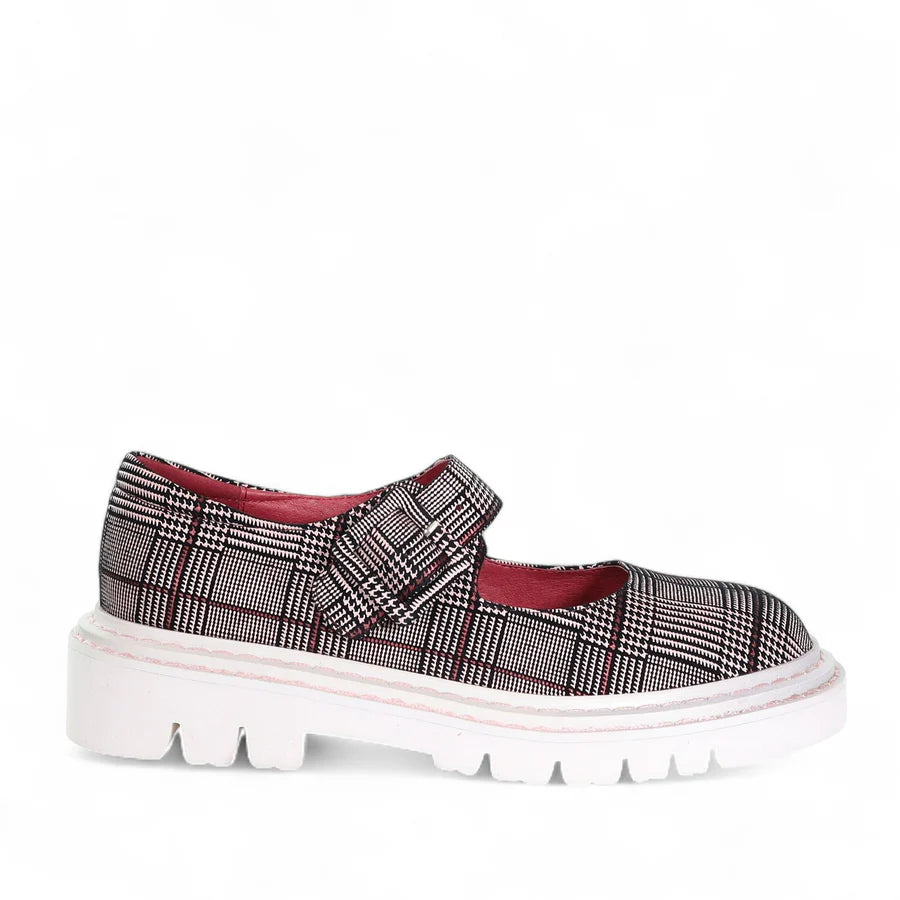 Minx Cameo Fringe - Bordo Blush Tartan