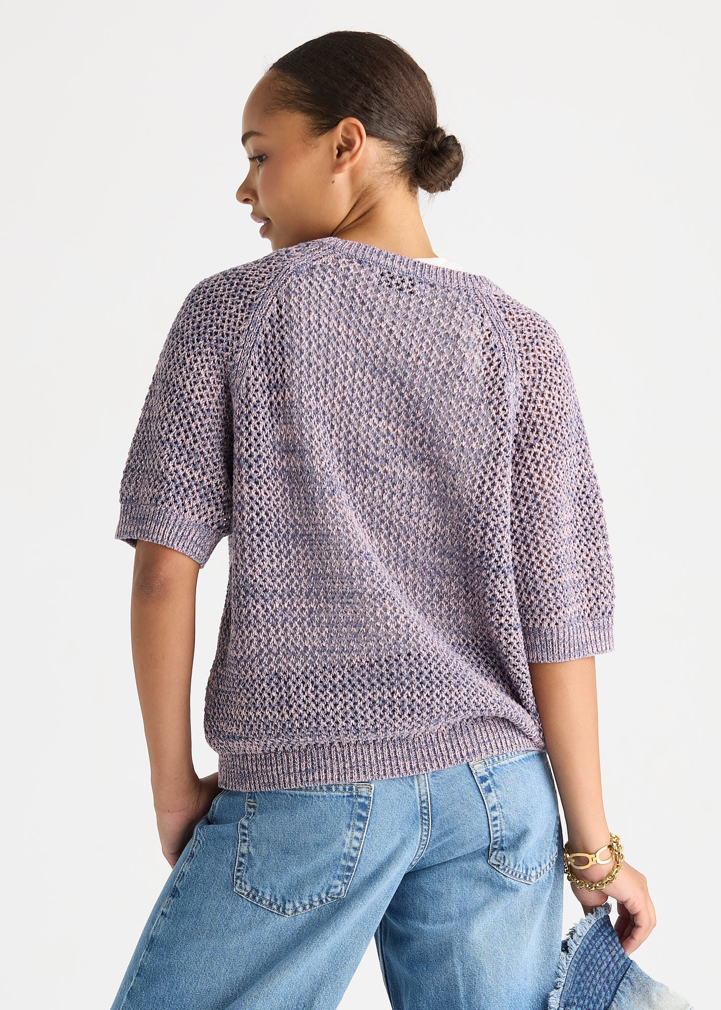 Colour Mix Top - Denim