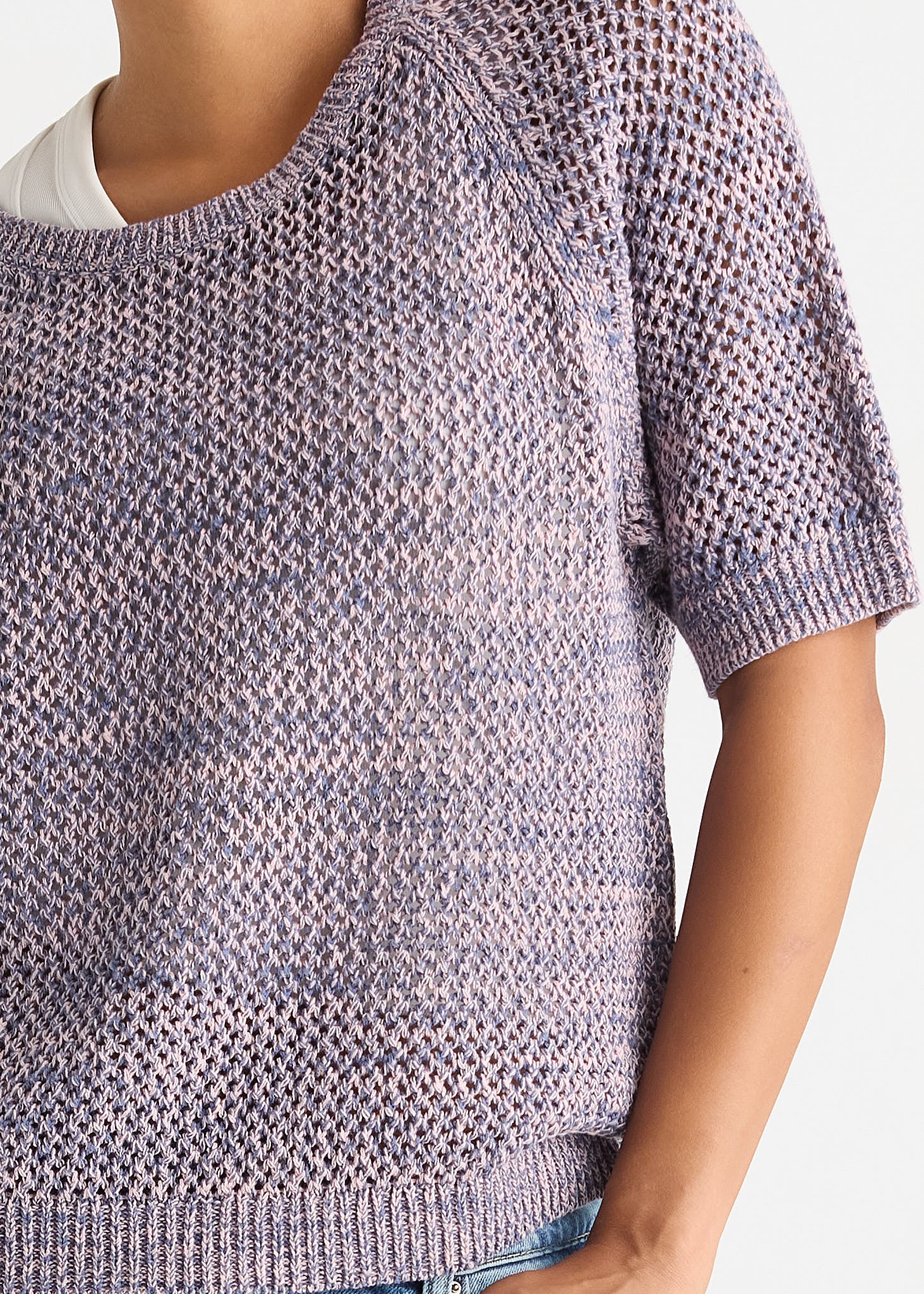 Colour Mix Top - Denim