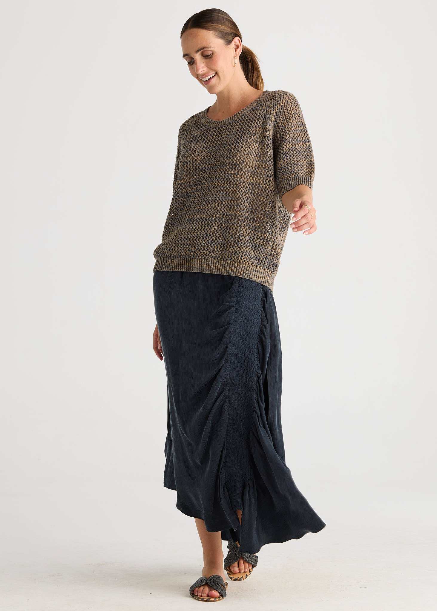 Colour Mix Top - Graphite