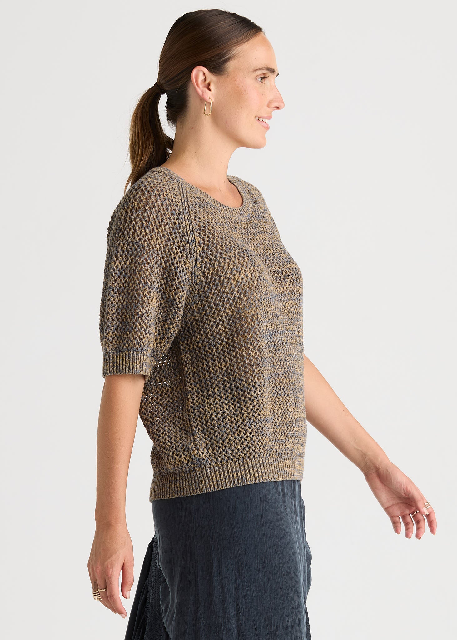 Colour Mix Top - Graphite