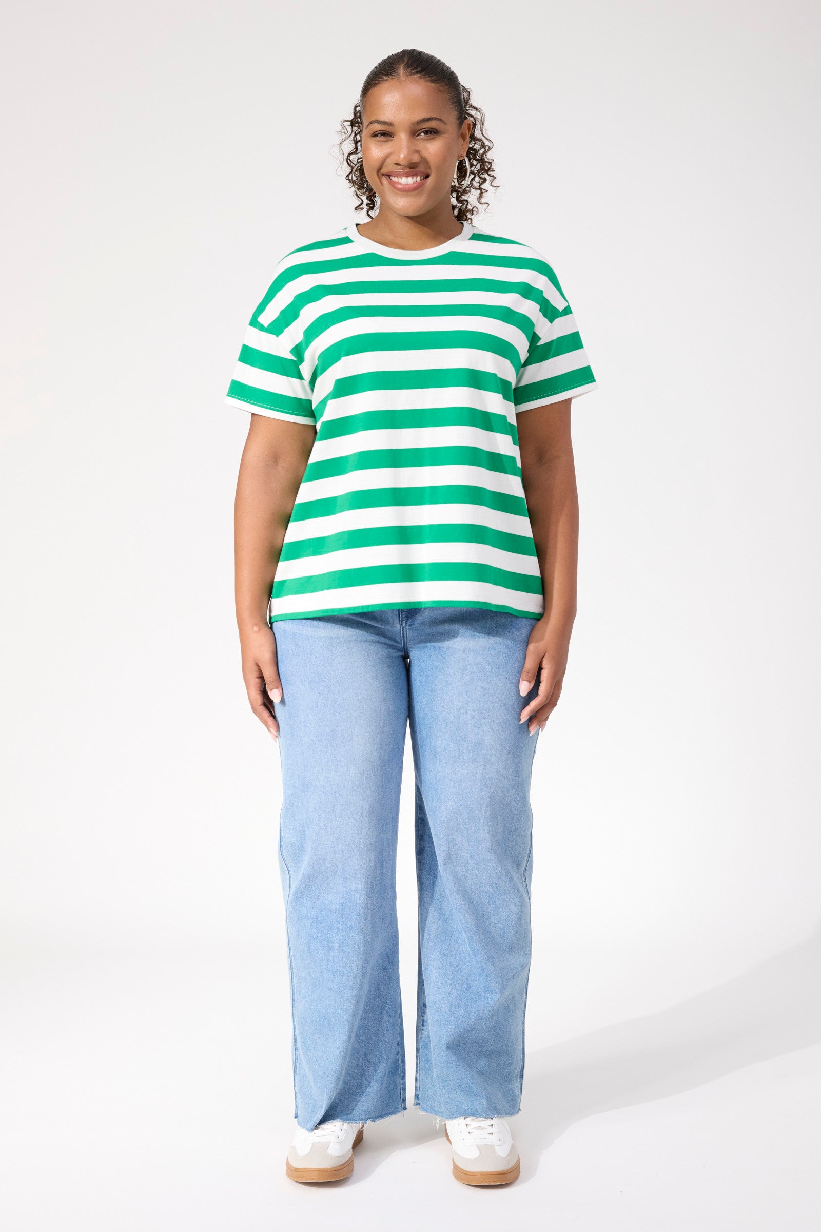 Columbus Stripe T Shirt - Green