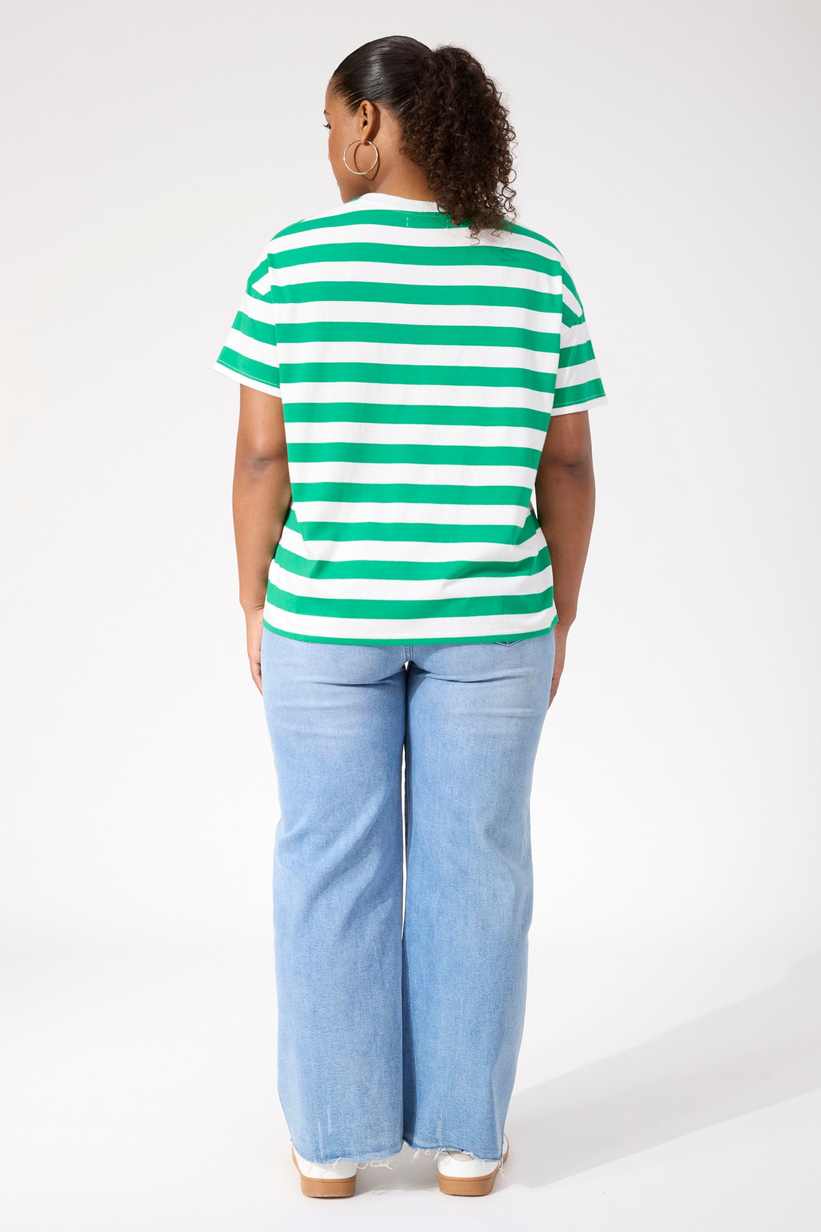 Columbus Stripe T Shirt - Green