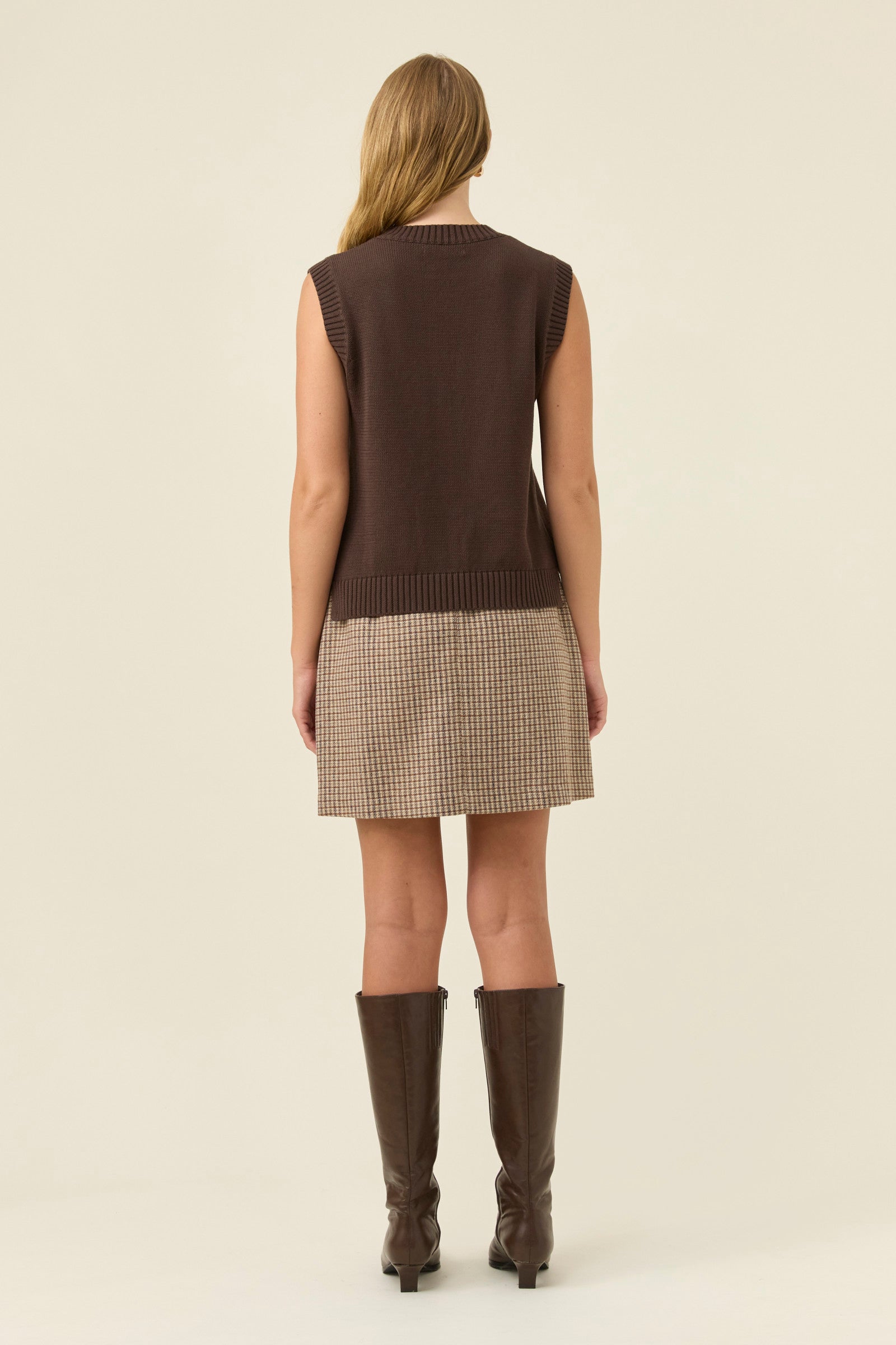 Darby Knit Vest - Chocolate PRE ORDER