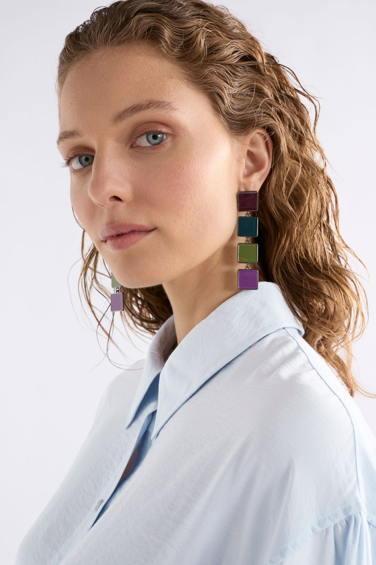 Elk Valli Long Drop Earrings - Merlot