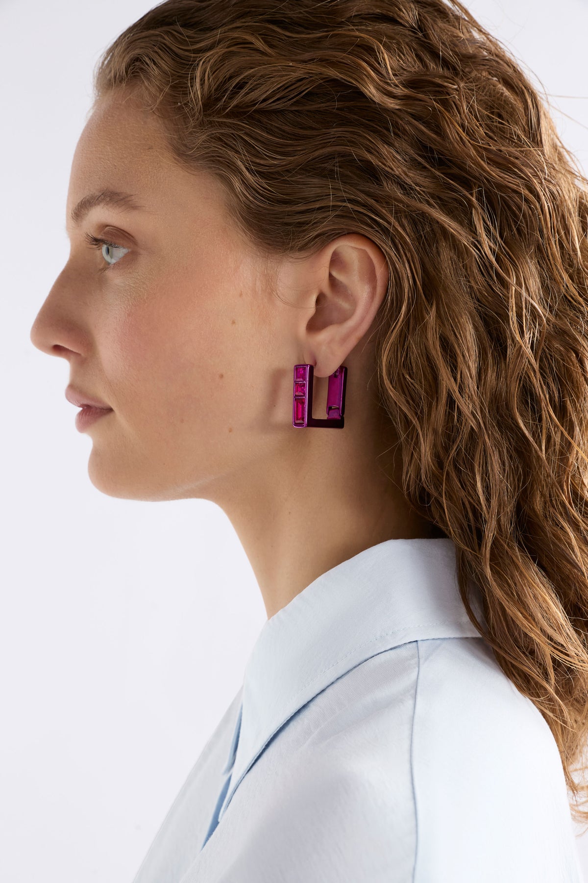 Elk Jilsa Small Hoop Earrings - Fuchsia