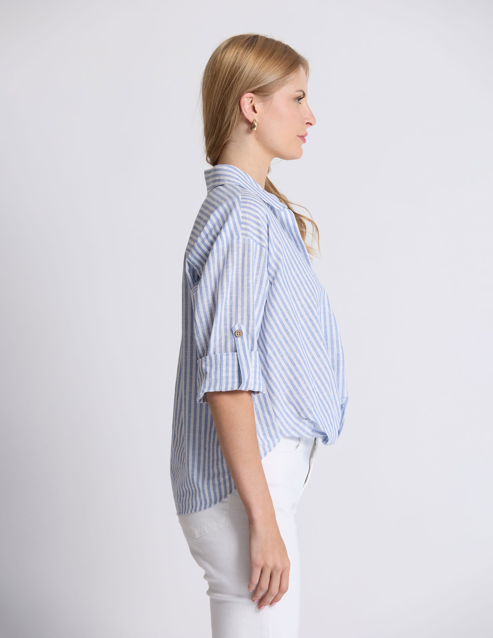 On Repeat Blouse - Sea Stripe
