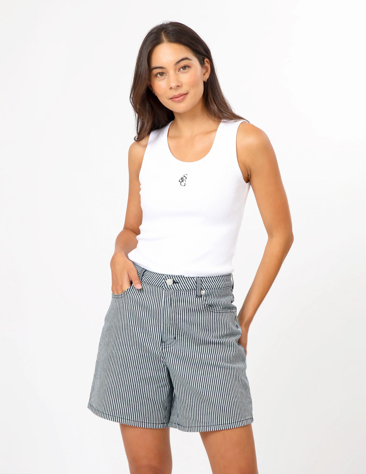 Emily Shorts - Navy & White Stripe COMING SOON