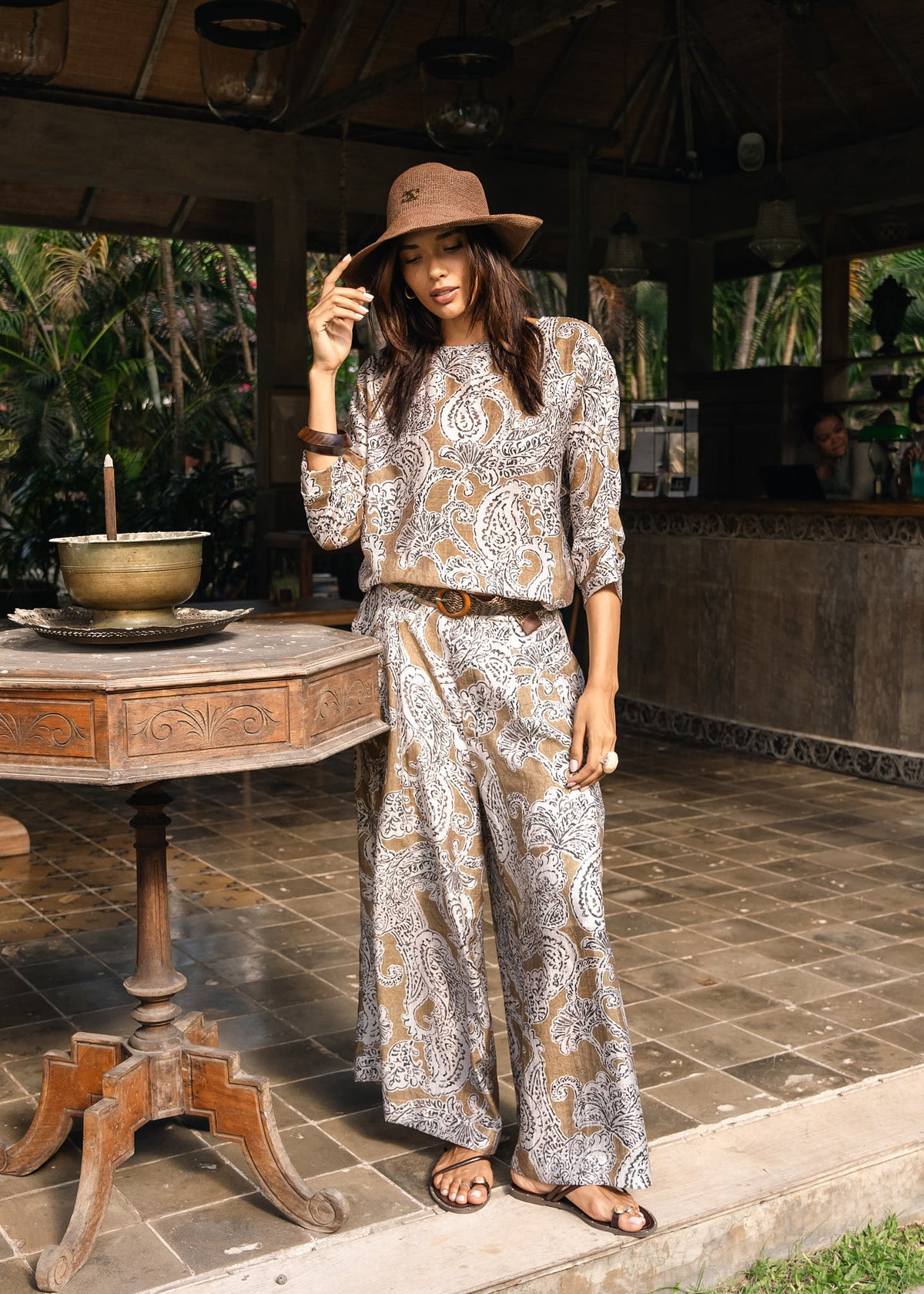 LD & Co Easy Flow Pants - Paisley