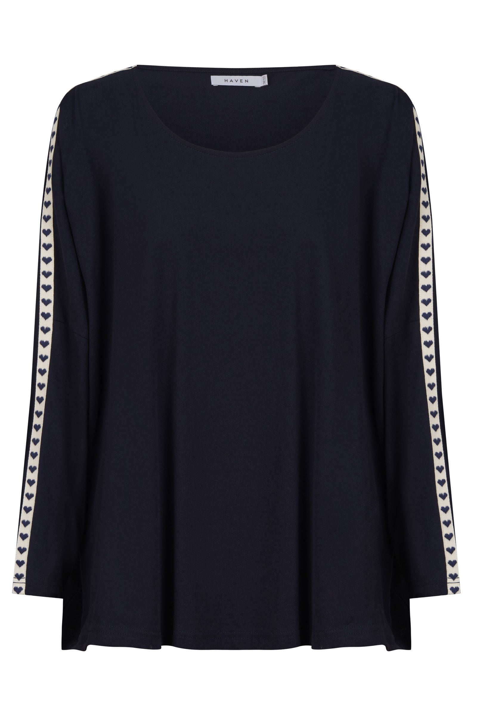 Elba Long Sleeve T Shirt - Navy