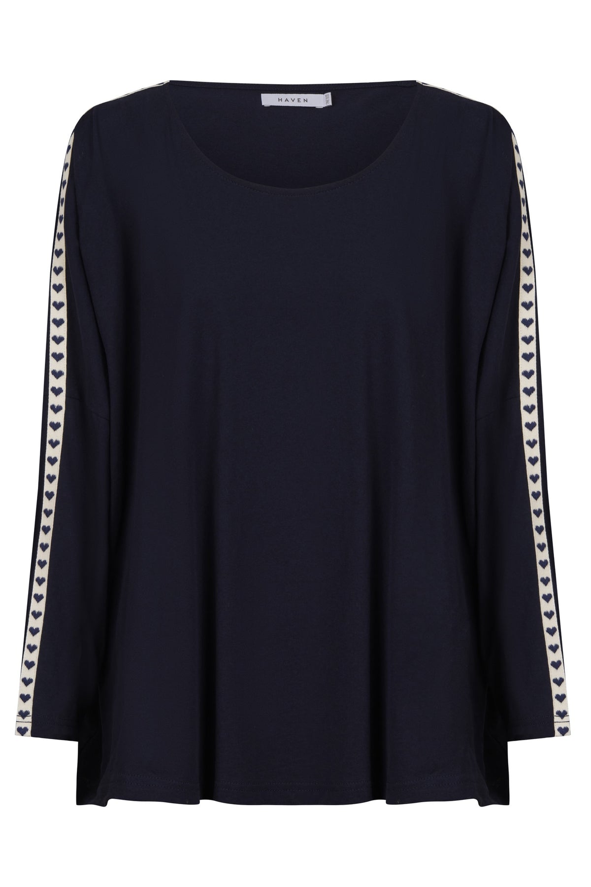 Haven Elba Long Sleeve T Shirt - Navy