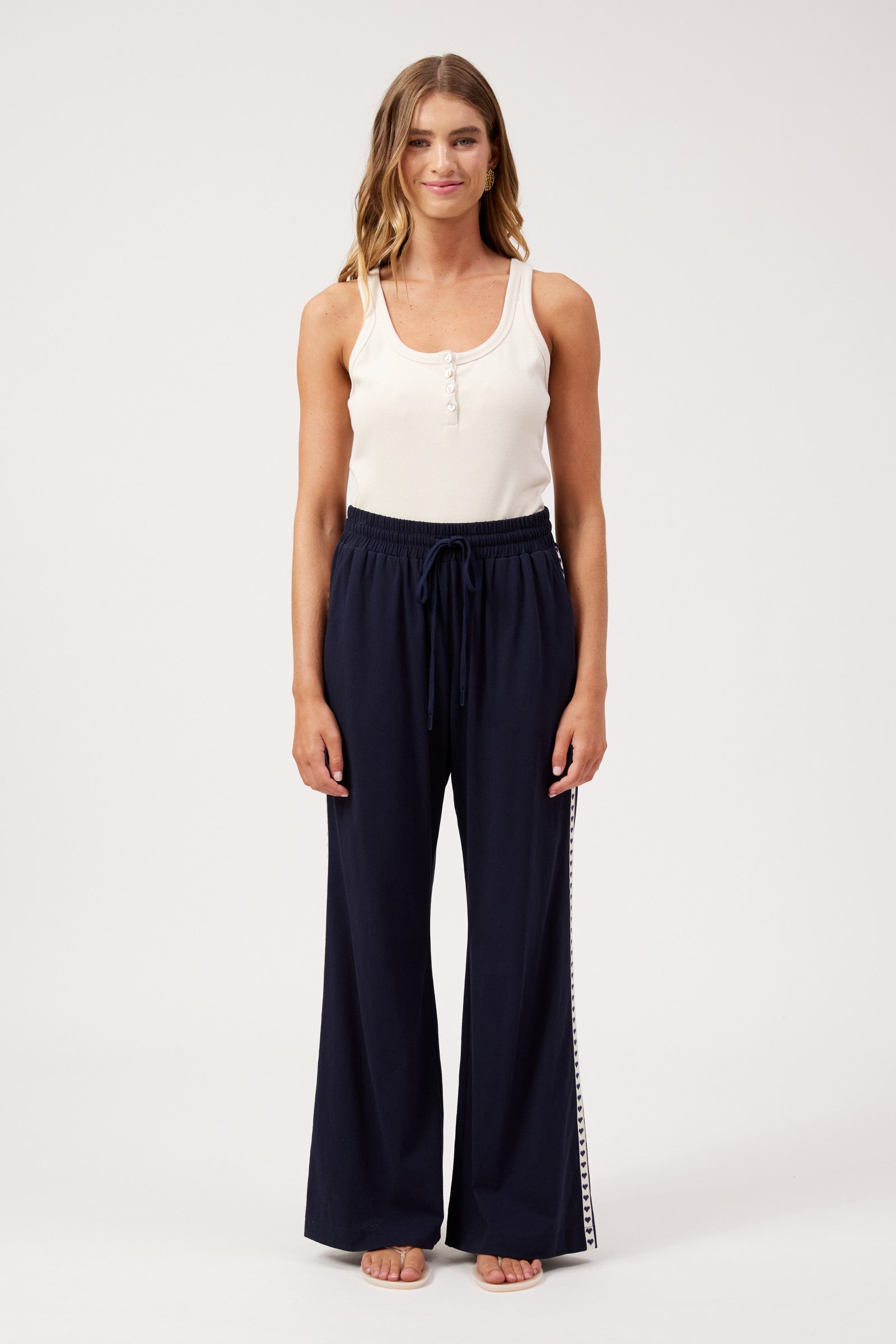 Elba Heart Pant - Navy