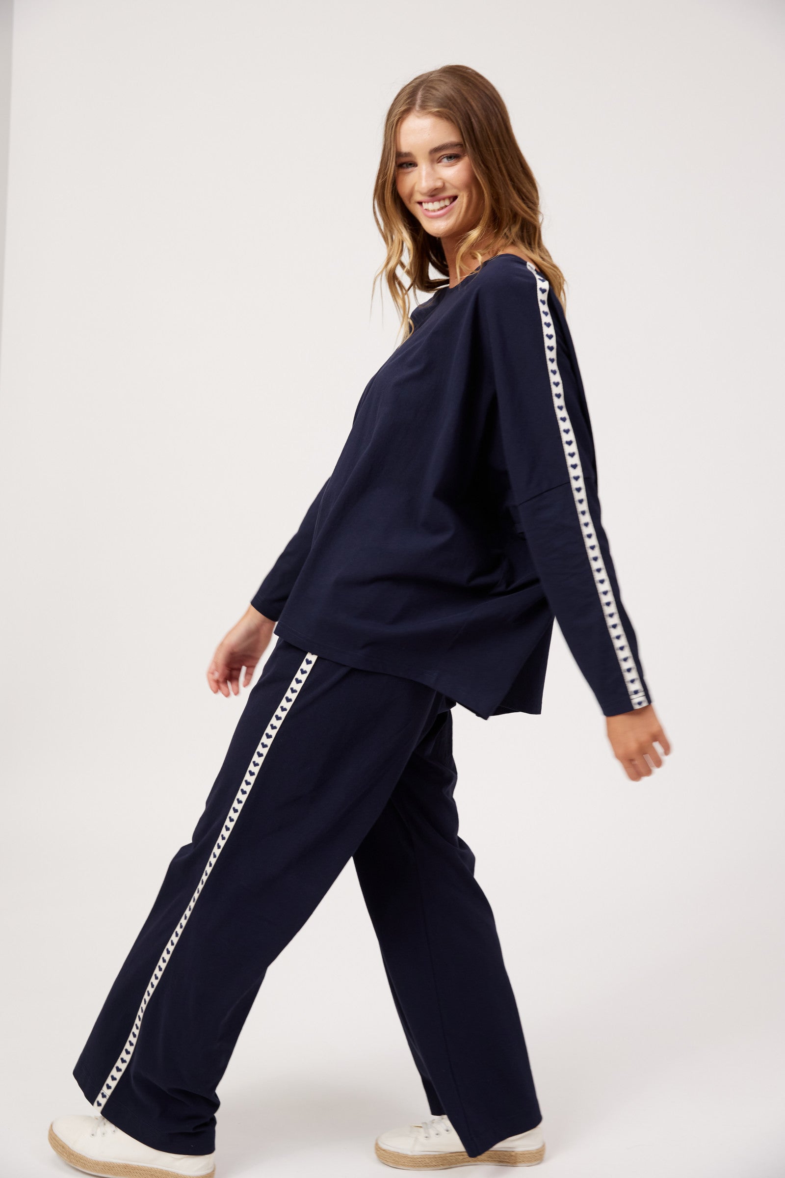 Elba Heart Pant - Navy