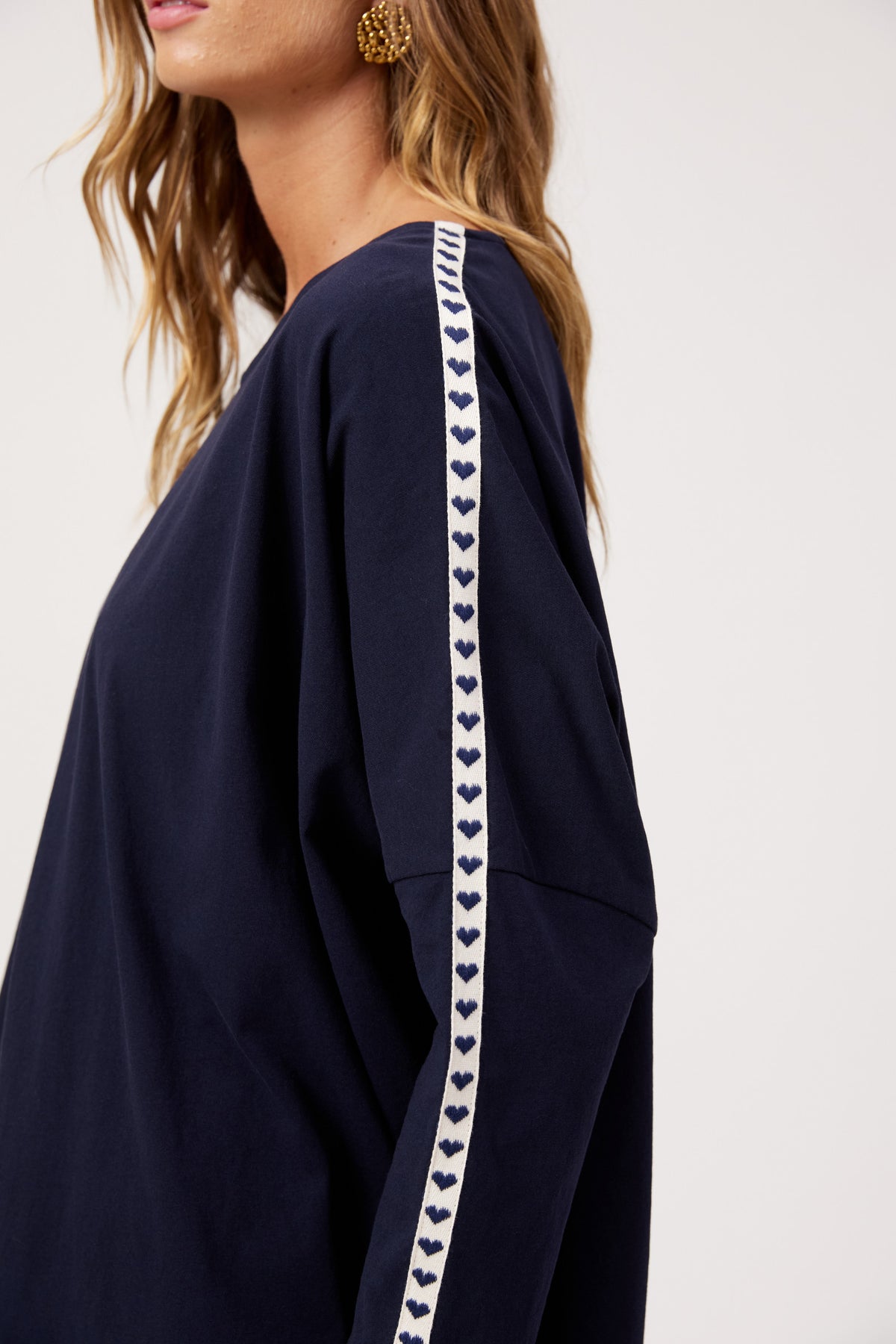 Haven Elba Long Sleeve T Shirt - Navy