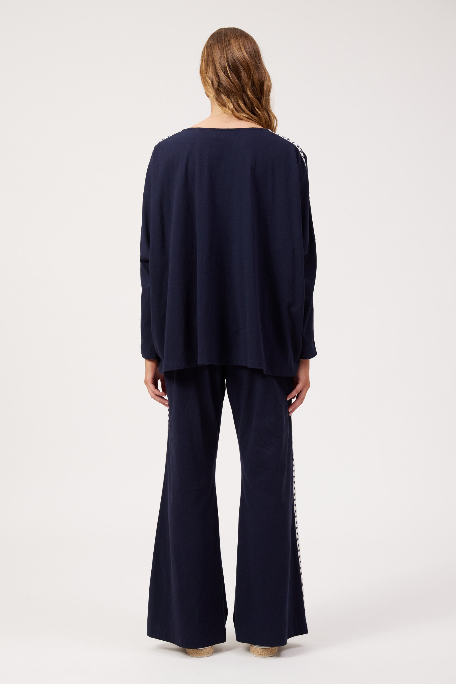 Elba Long Sleeve T Shirt - Navy