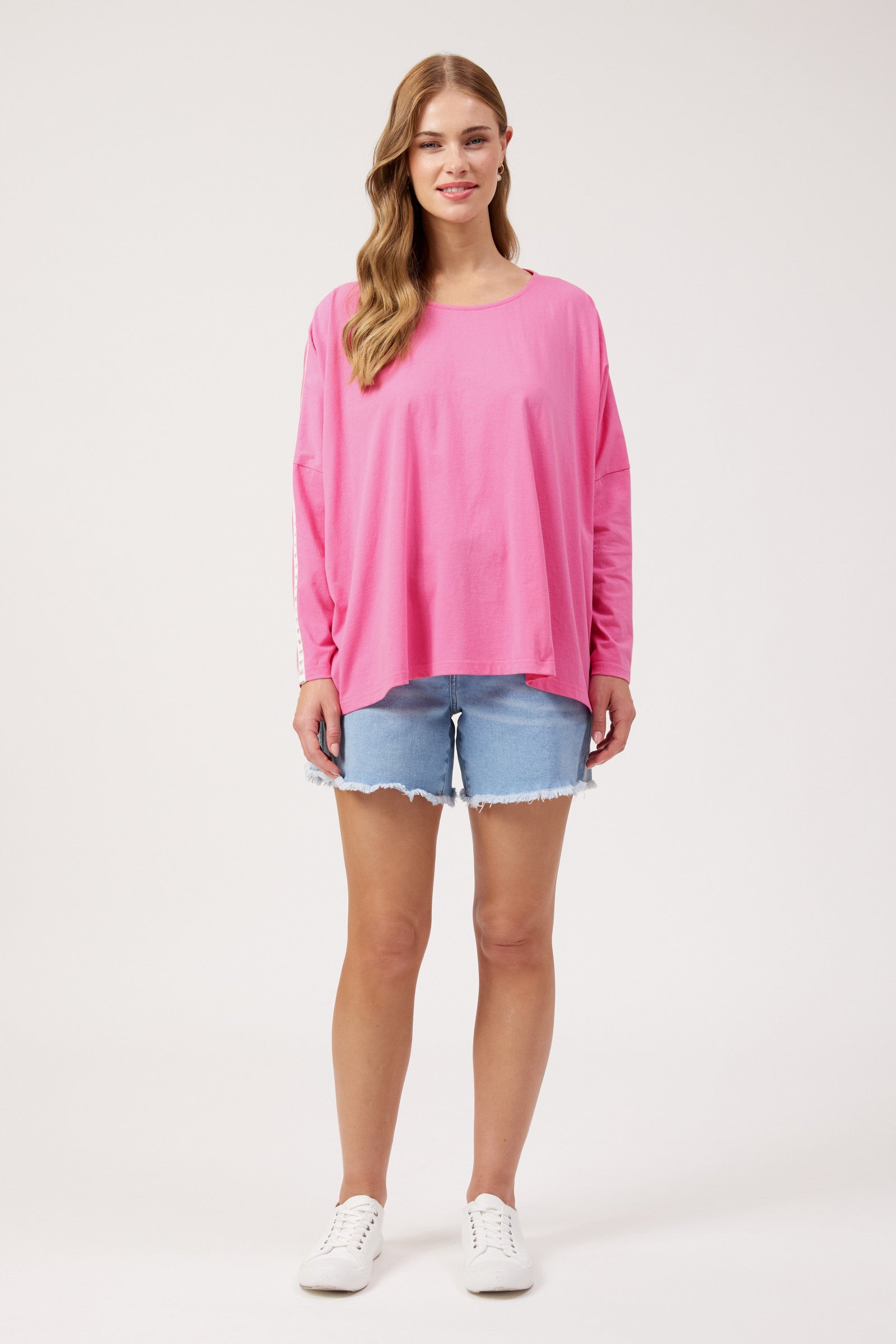 Elba Long Sleeve T Shirt - Pink