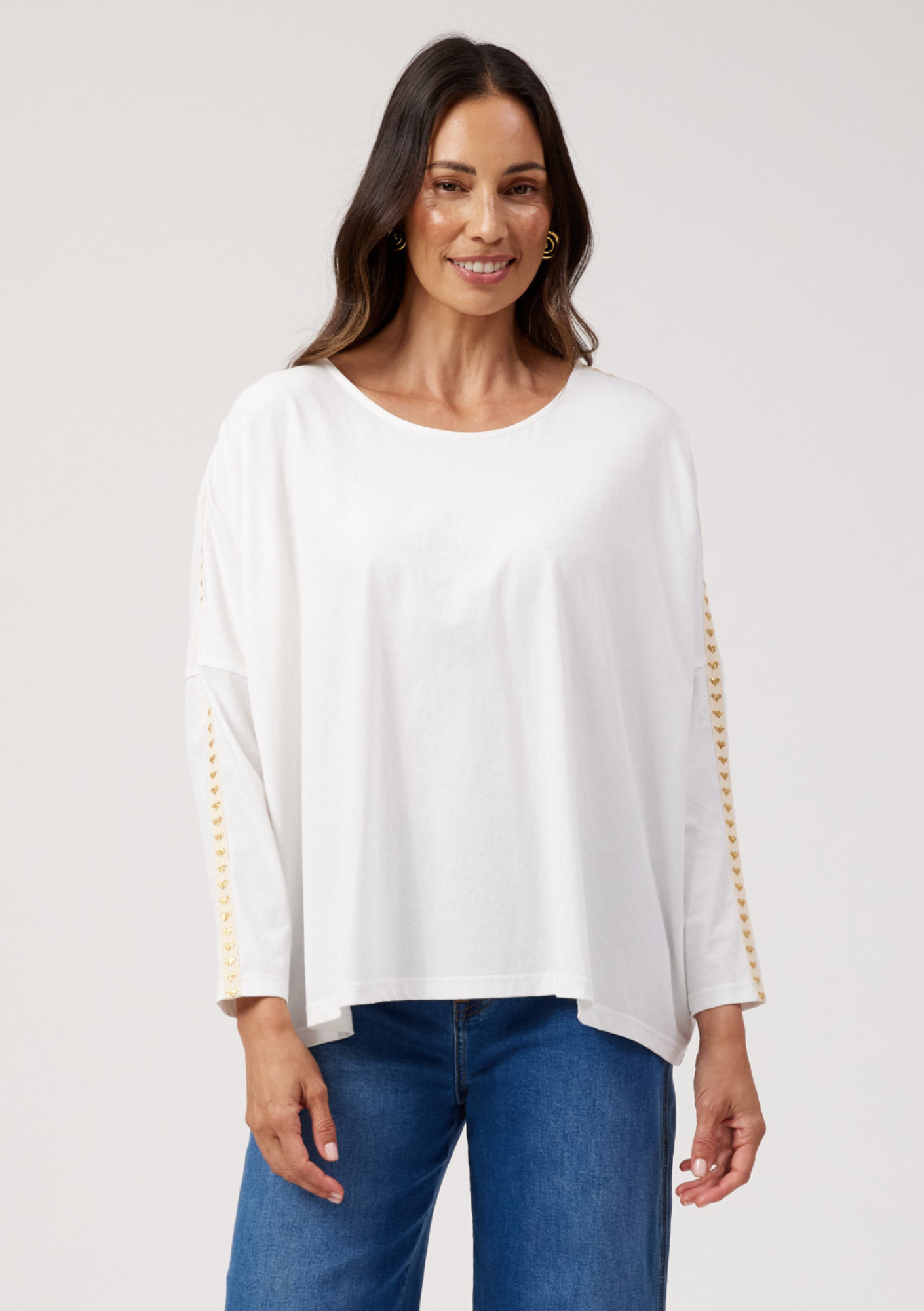 Elba Long Sleeve T Shirt - White