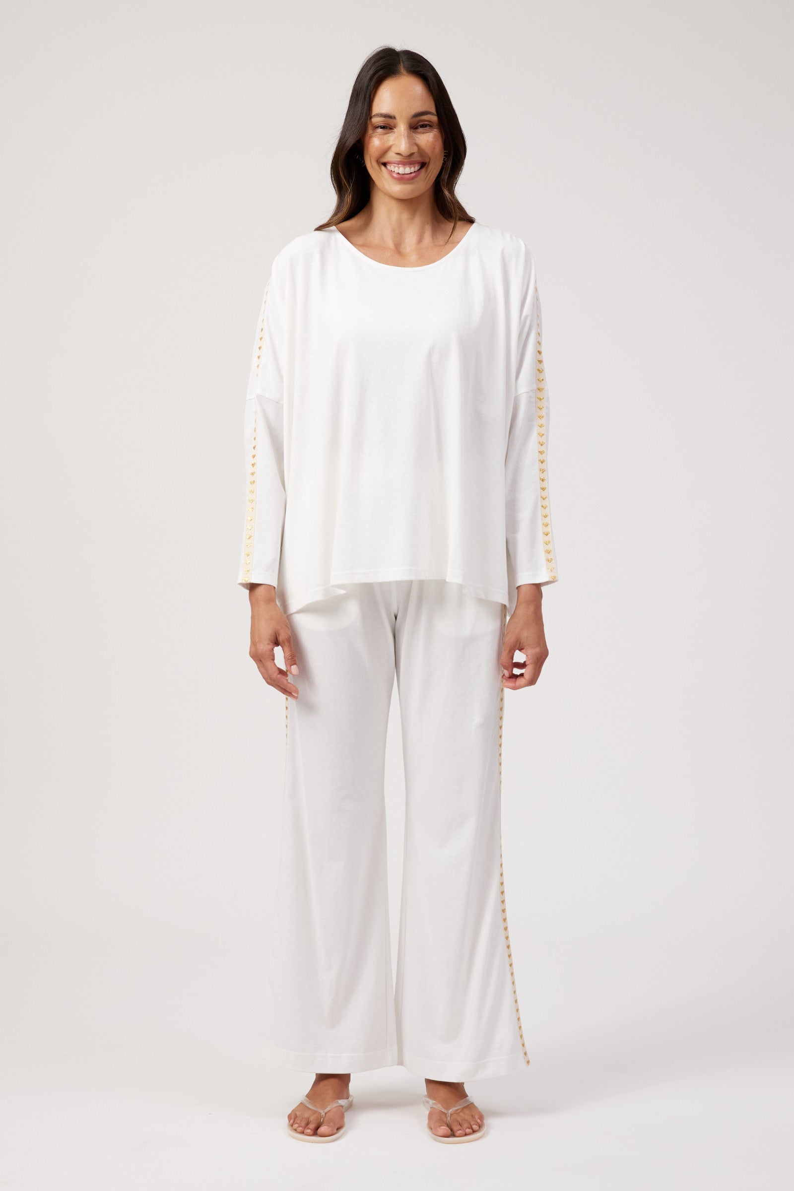 Elba Long Sleeve T Shirt - White