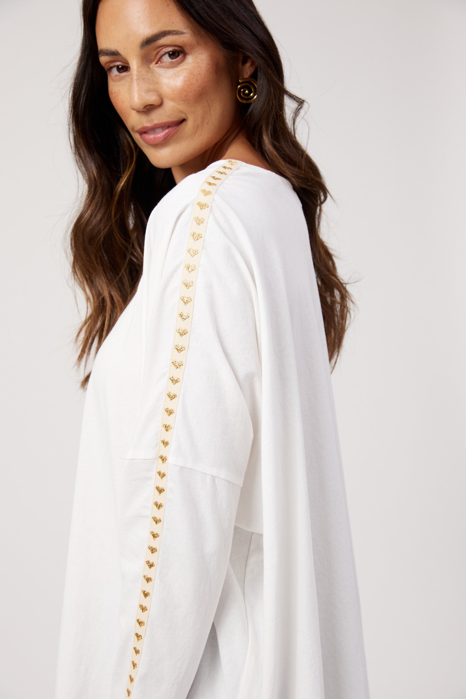 Elba Long Sleeve T Shirt - White