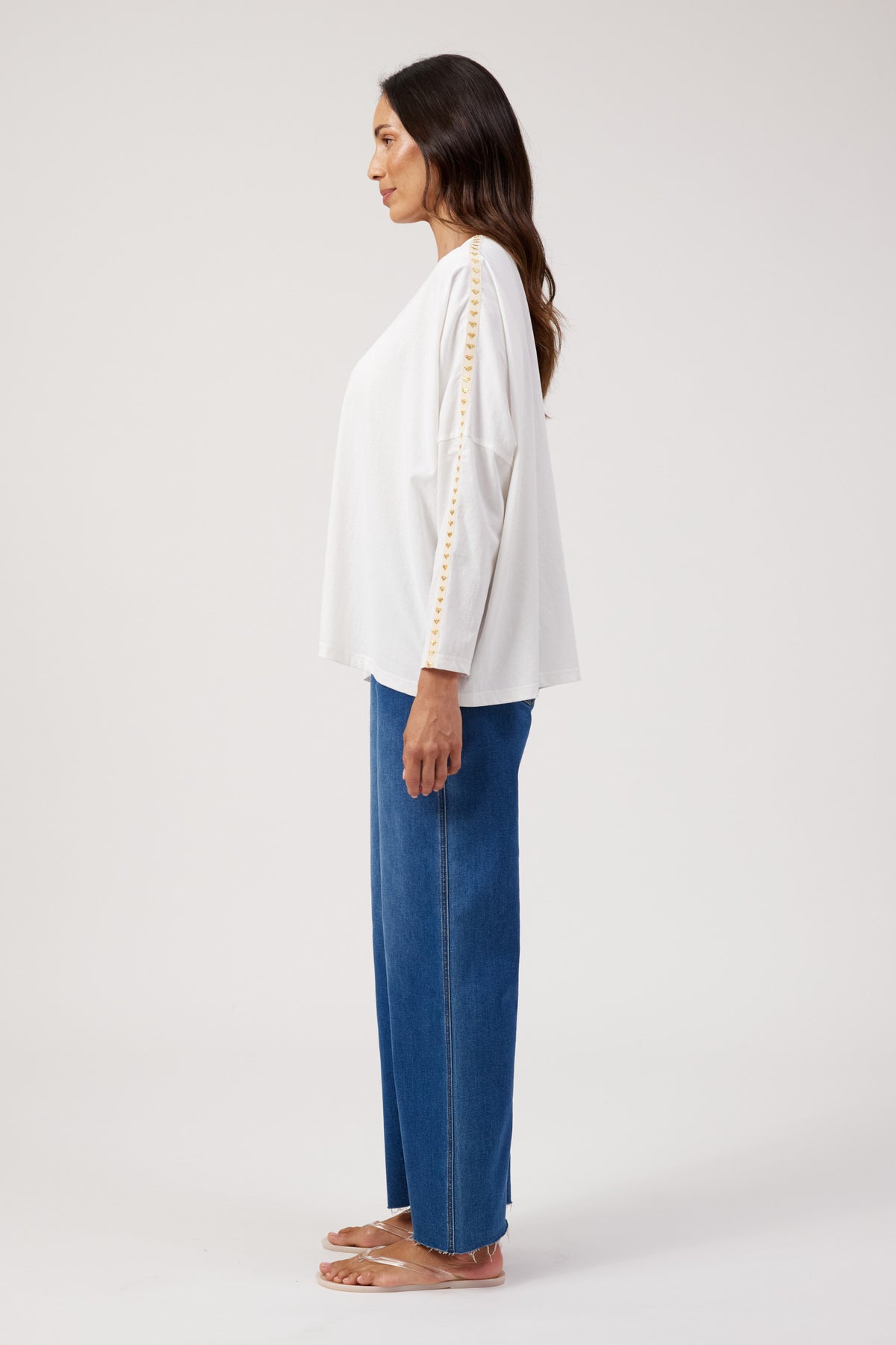 Haven Elba Long Sleeve T Shirt - White
