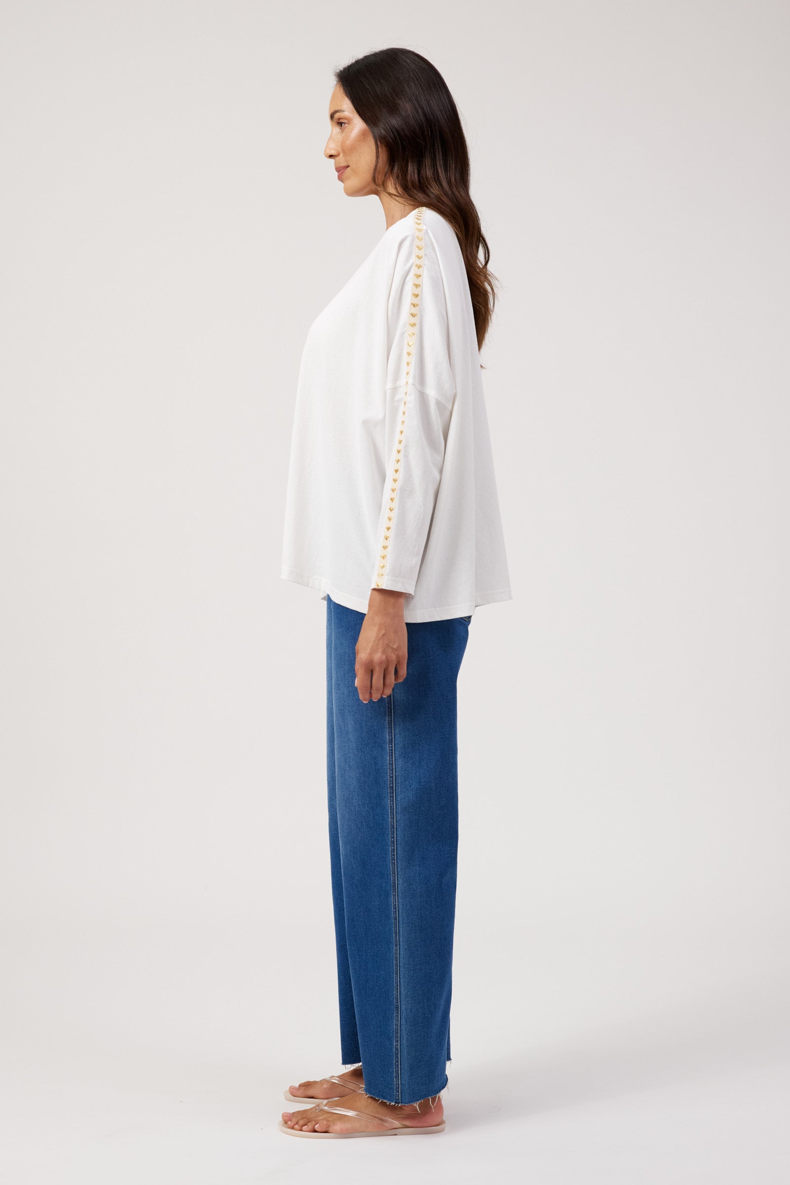 Elba Long Sleeve T Shirt - White