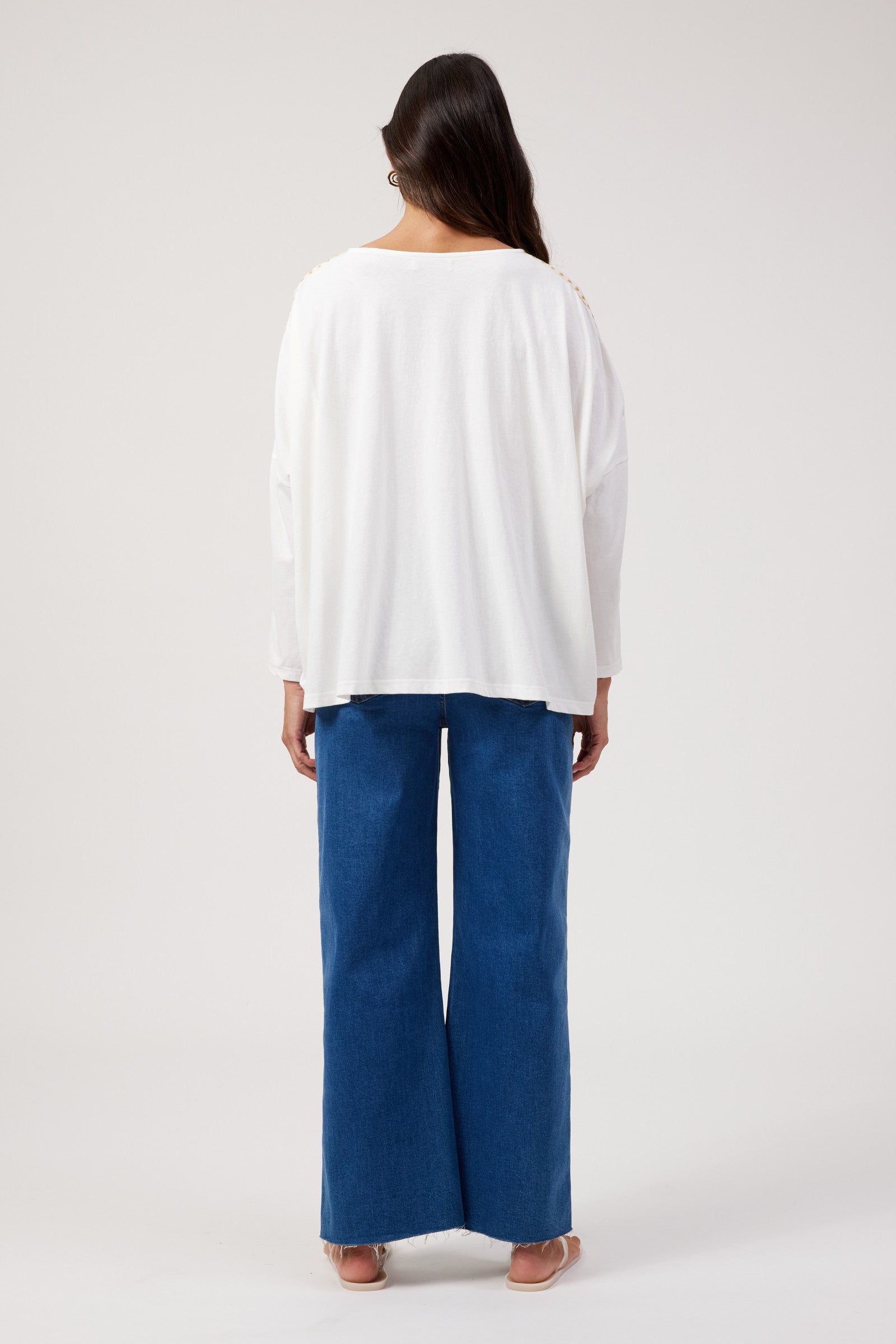 Elba Long Sleeve T Shirt - White
