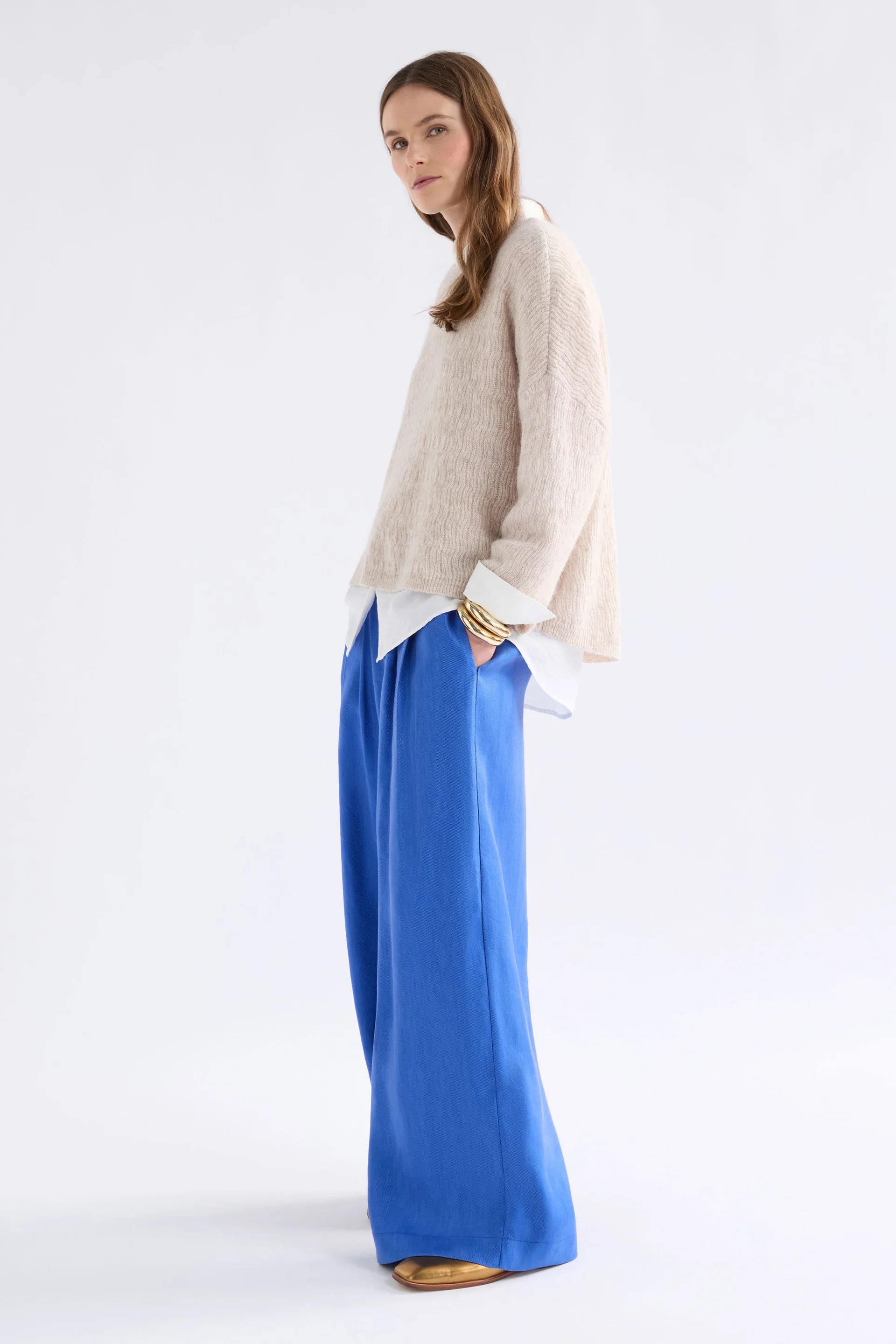 Agna Pattern Sweater - Ecru