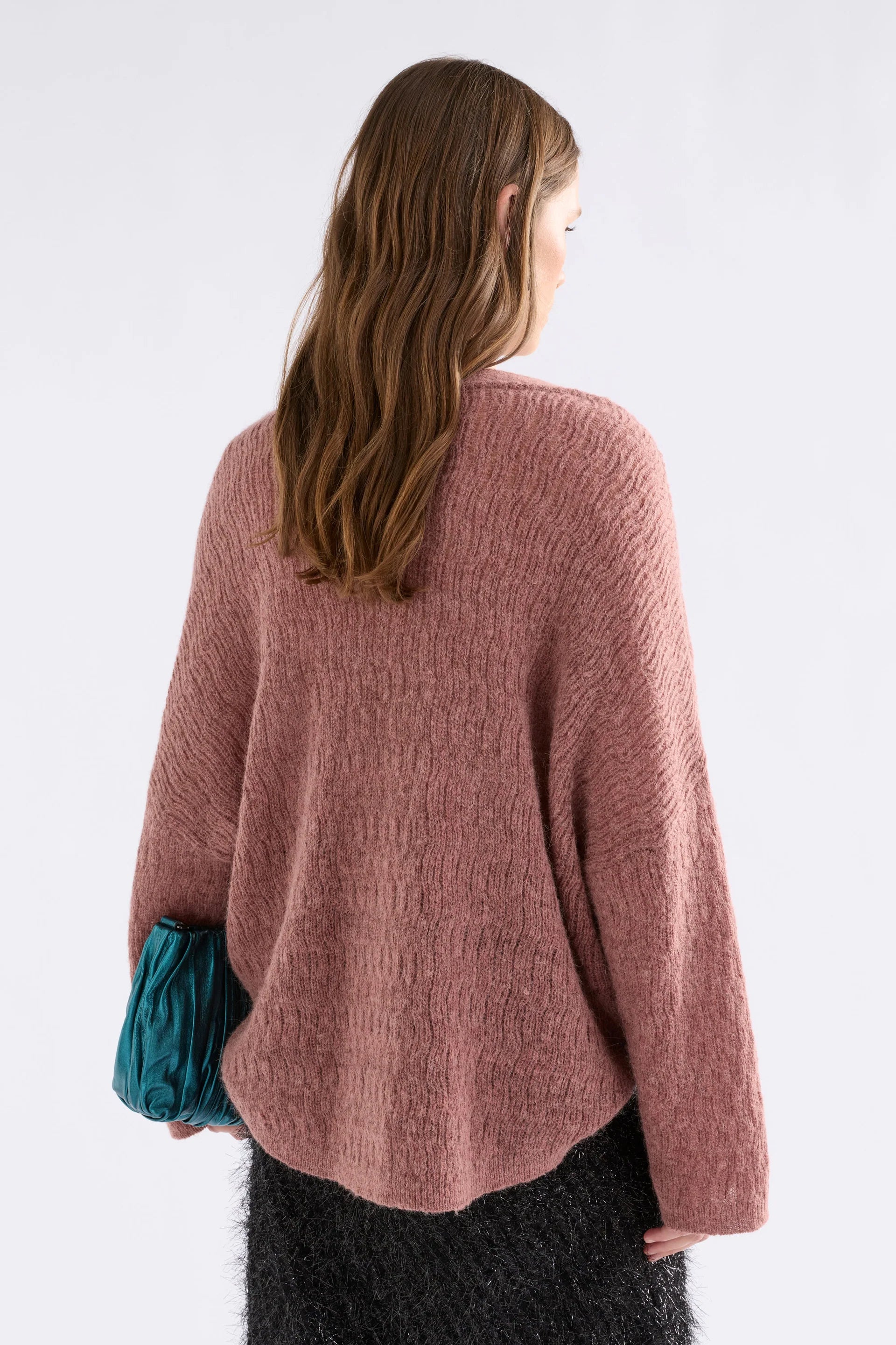 Agna Pattern Sweater - Rosewood