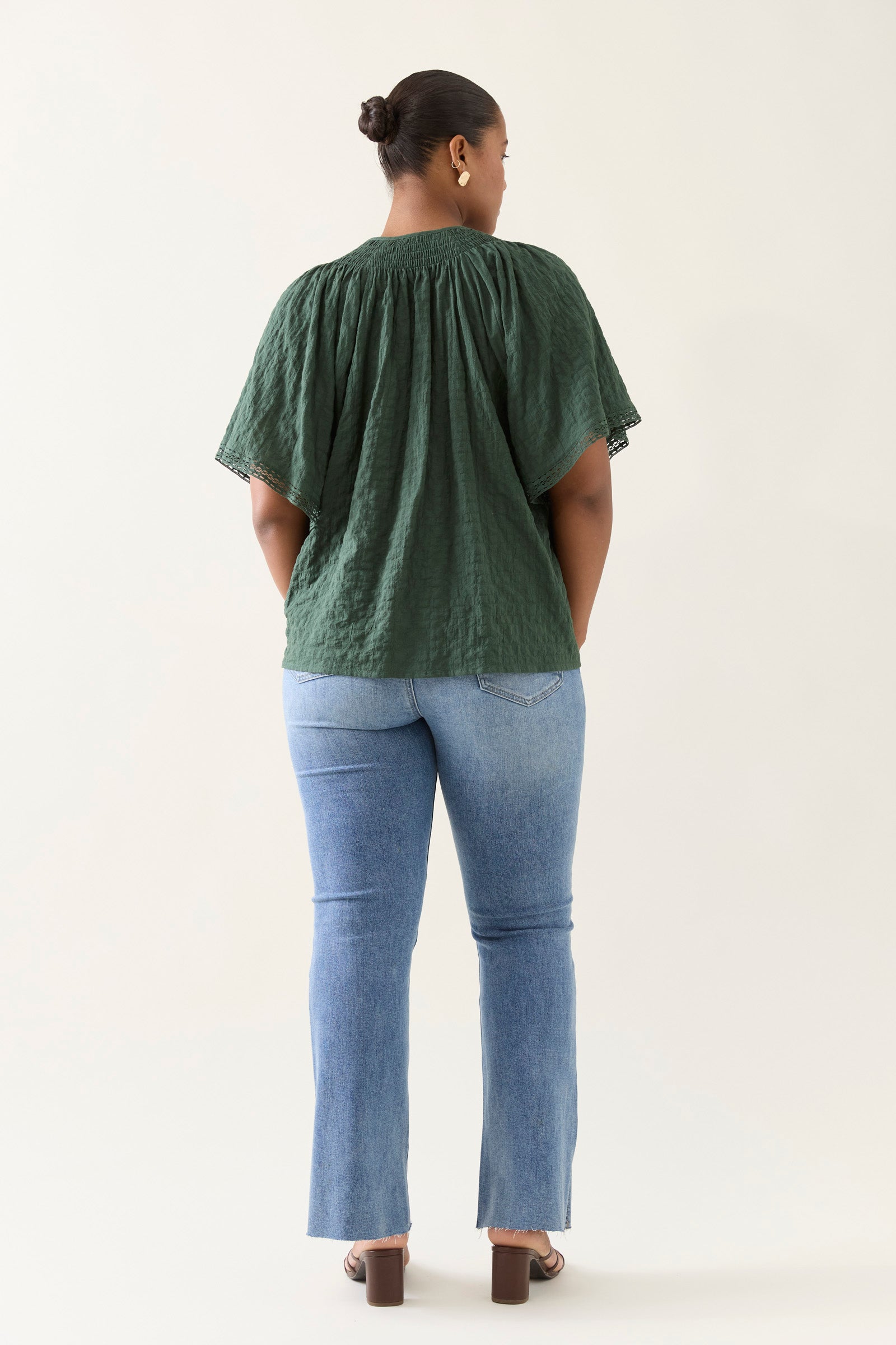 Esther Shirred Top - Myrtle