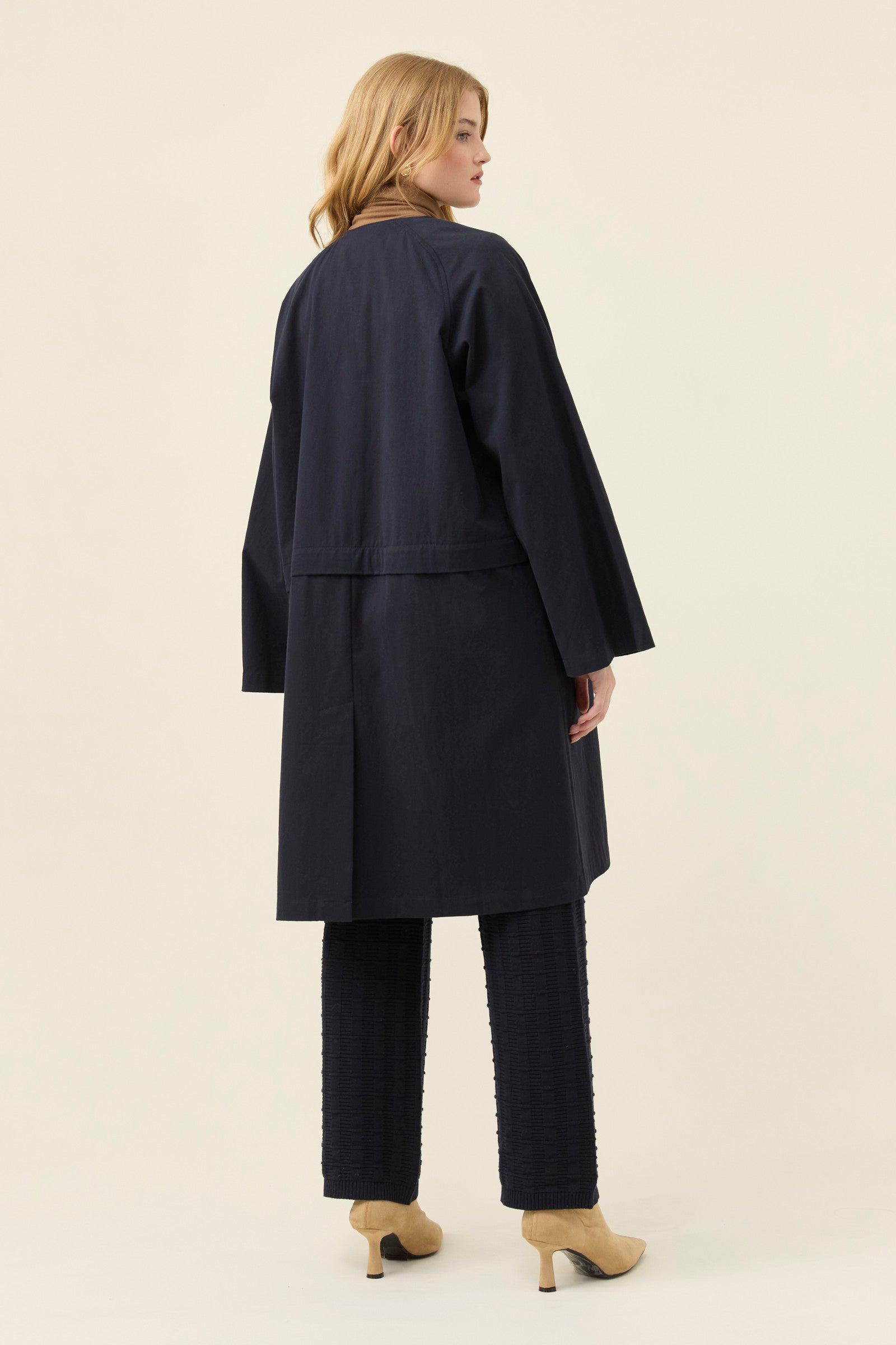 Farida Convertible Coat - Navy