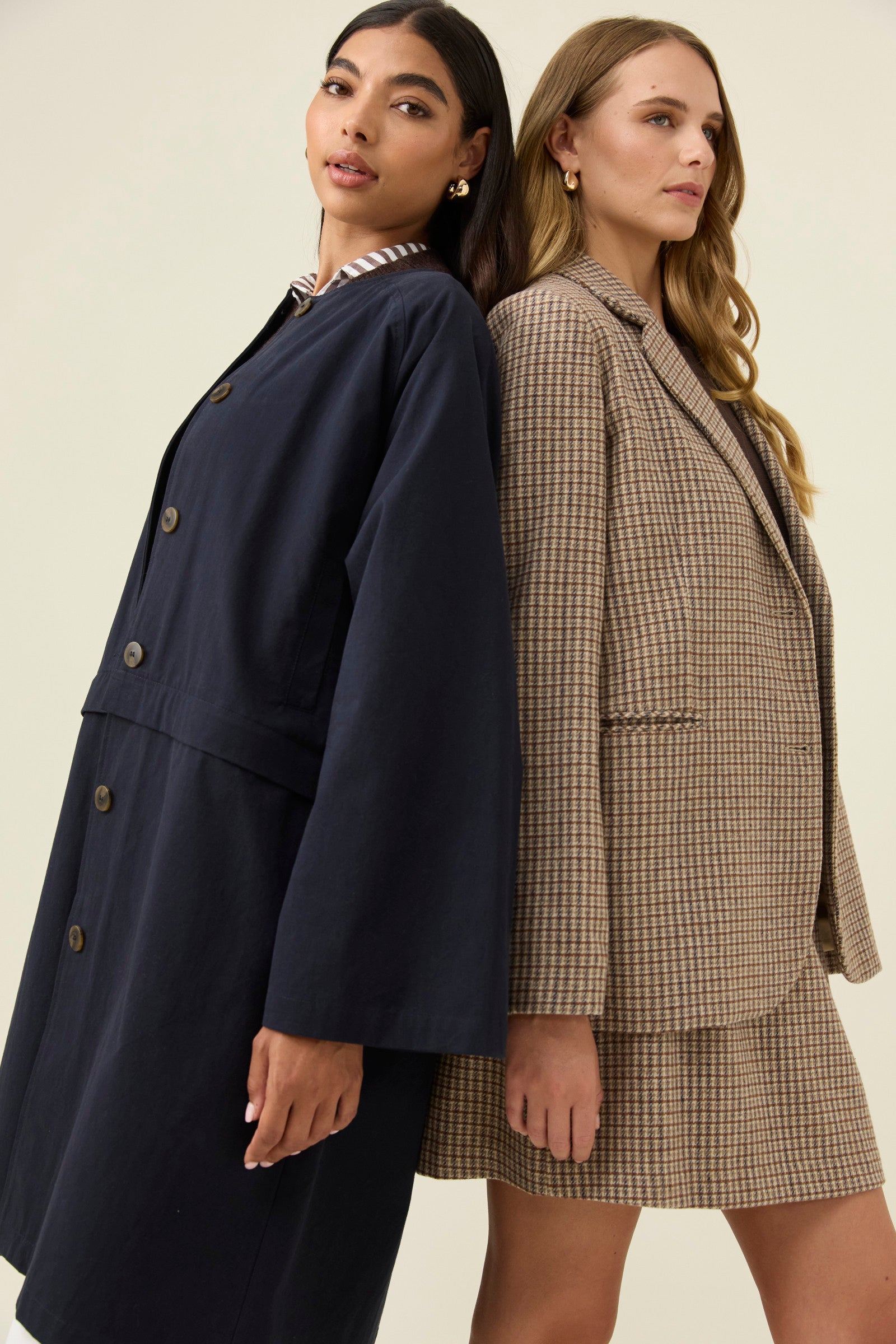 Farida Convertible Coat - Navy