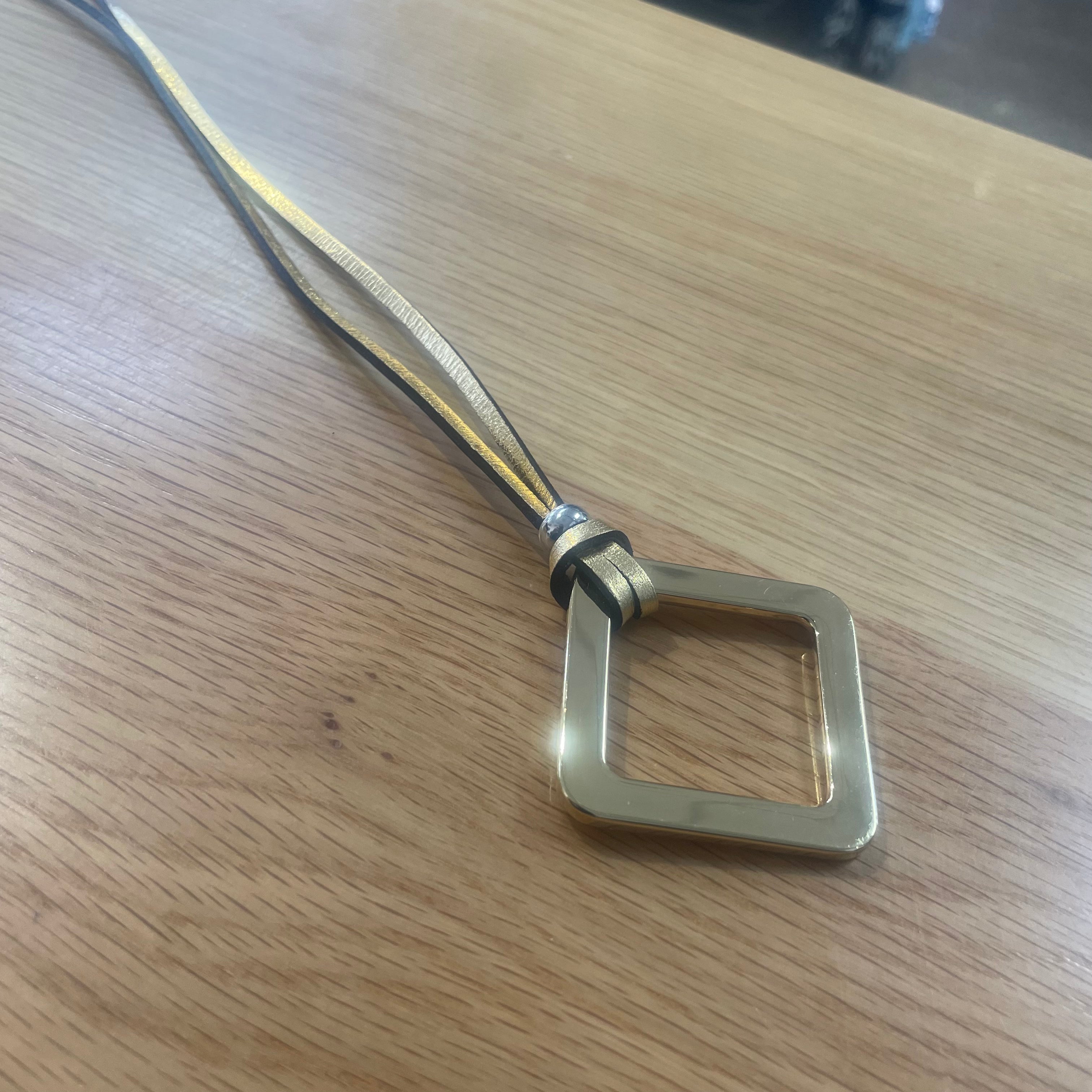 Leather Cord Necklace with Pendant