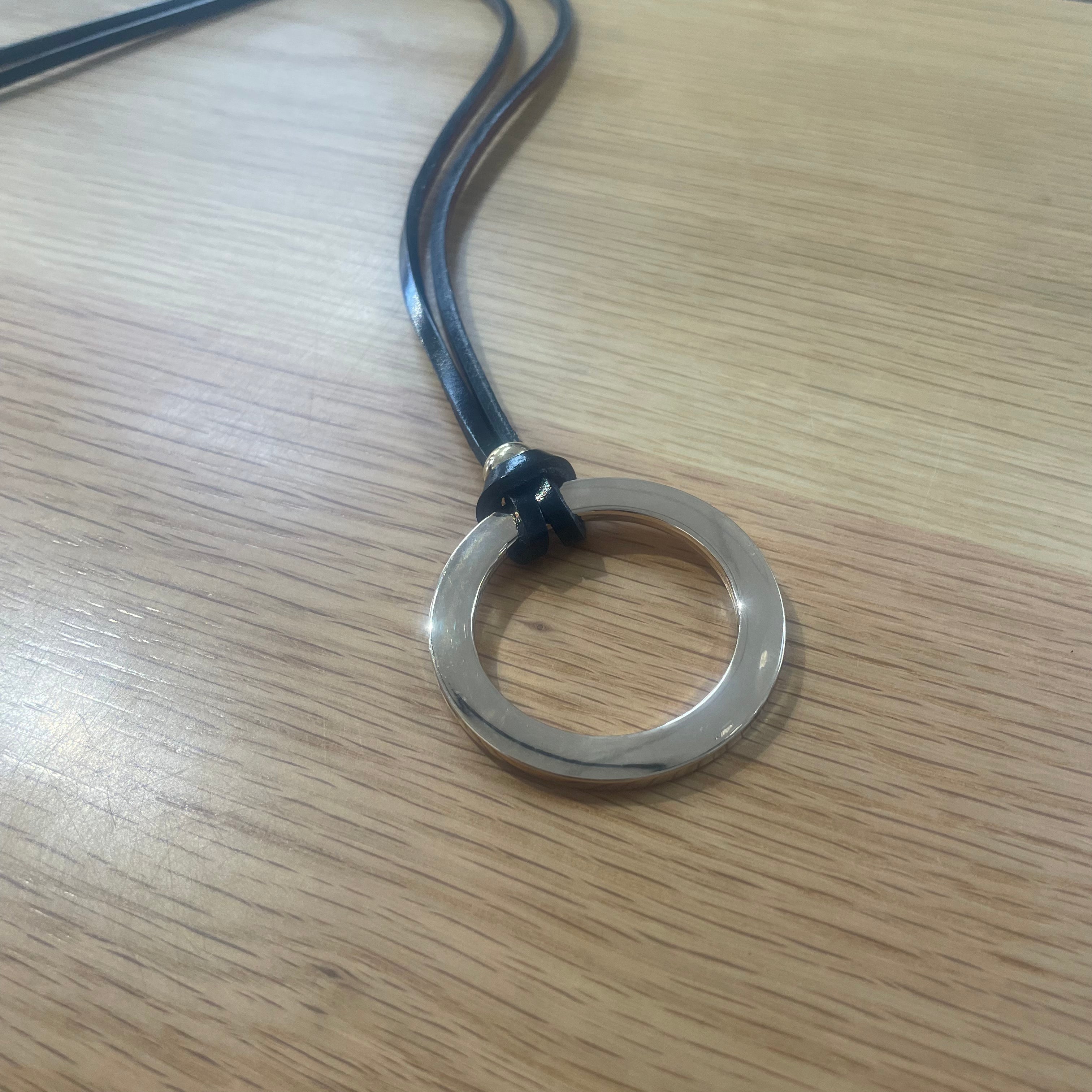 Leather Cord Necklace with Pendant