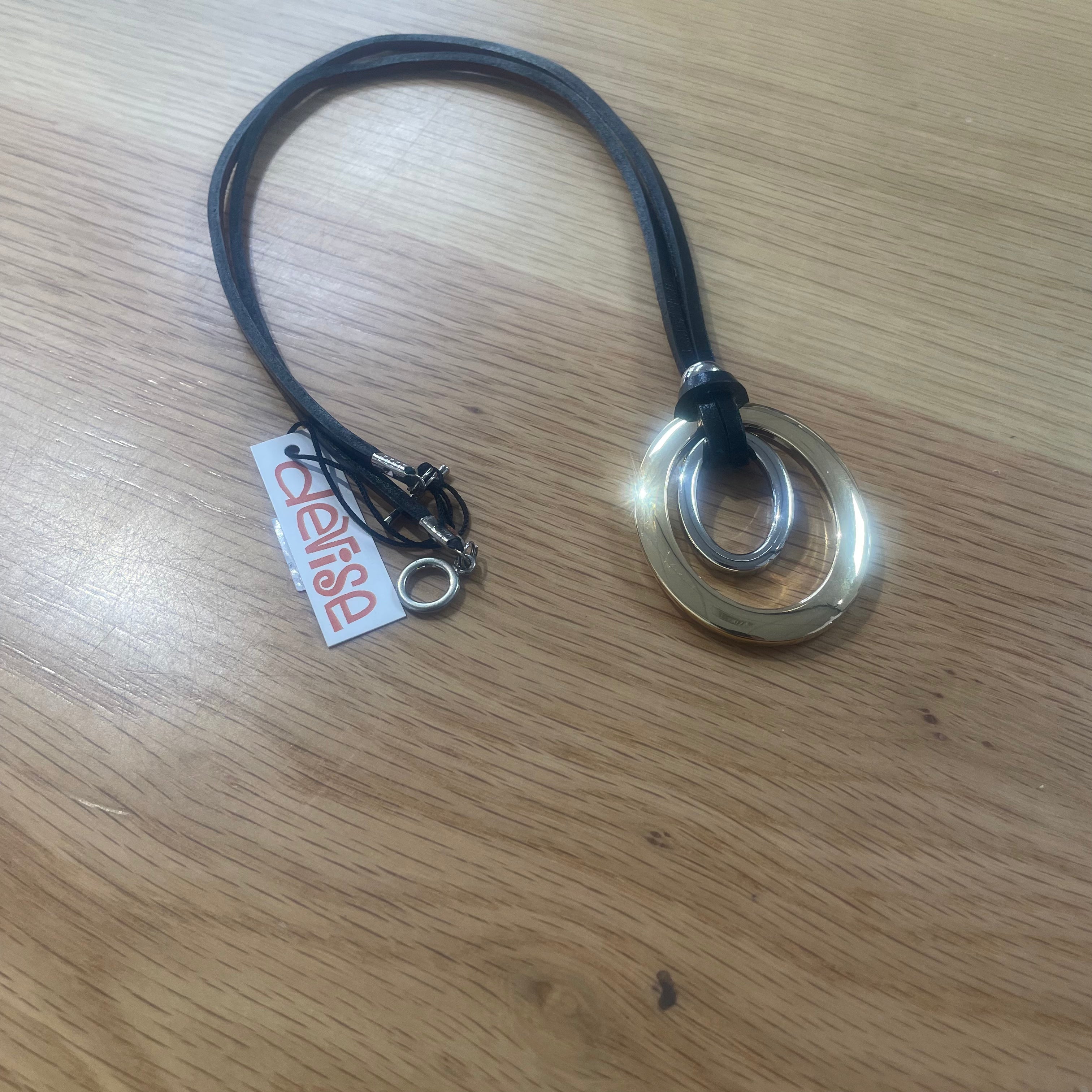 Leather Cord Necklace with Pendant