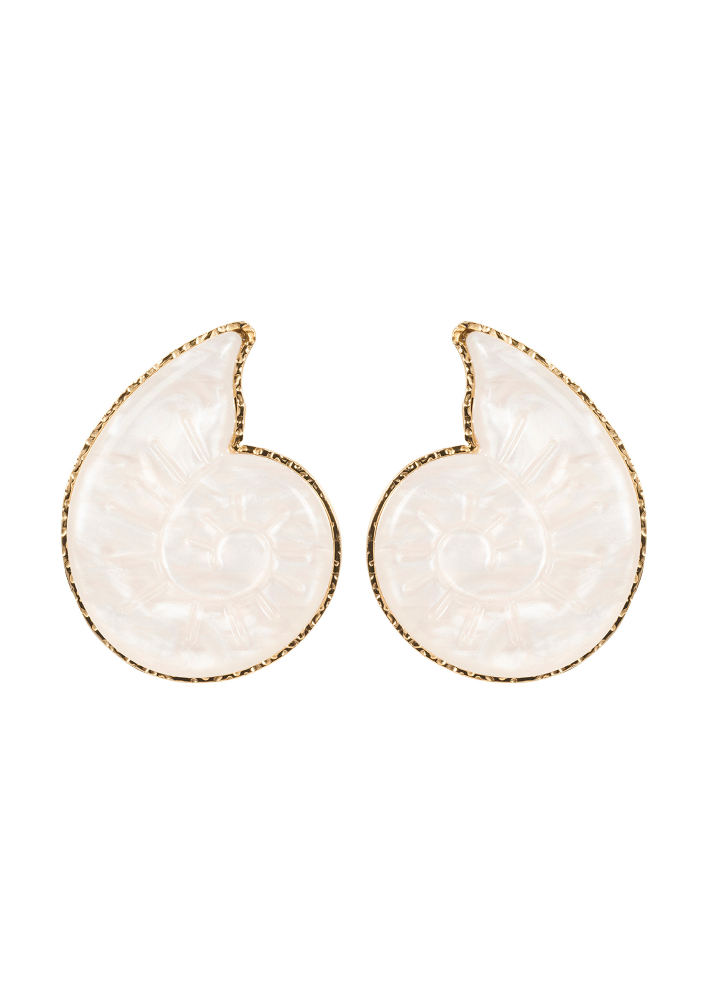 Haiti Stud Earring - White