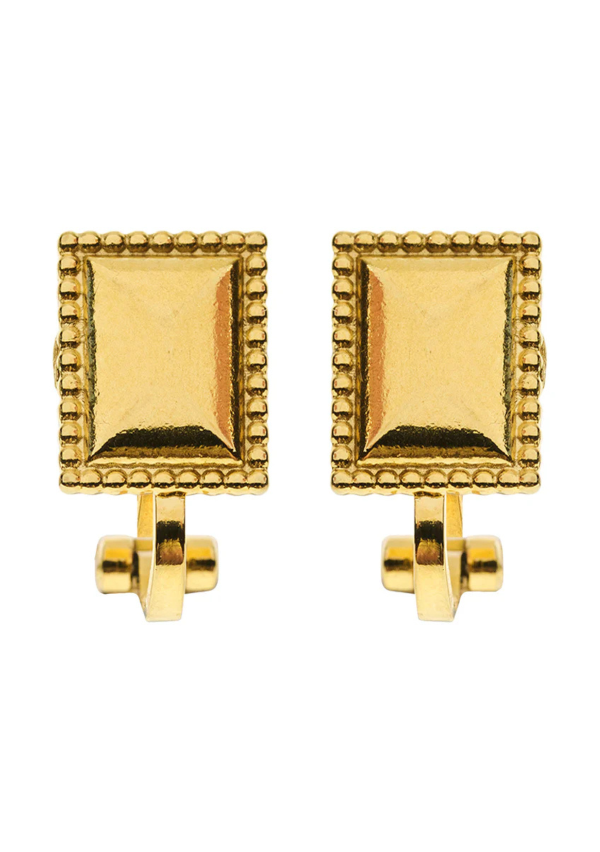 Eb + Ive Heritage Clip On Earring - Gold Square