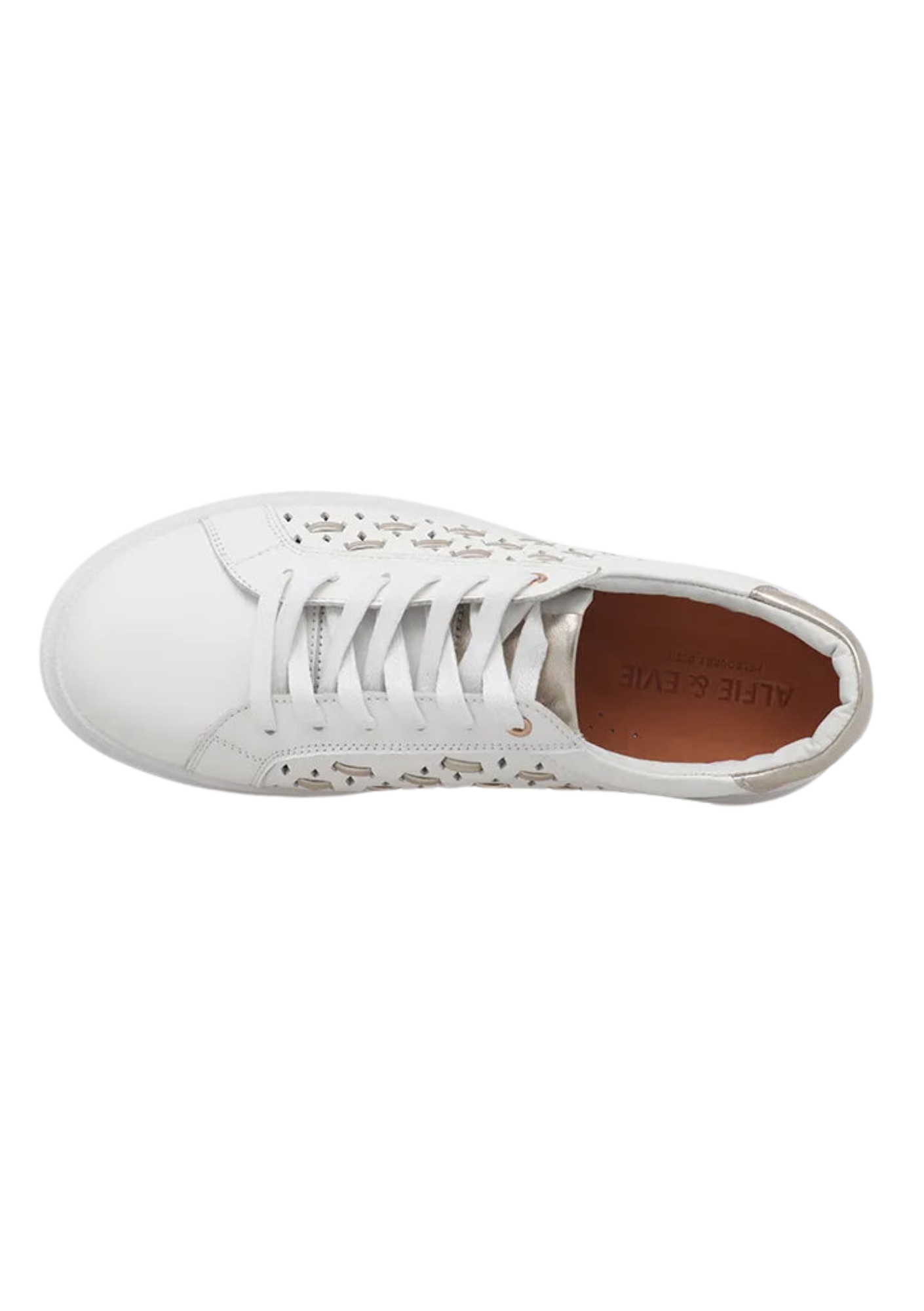 Ilona Sneaker - White / Gold Leather