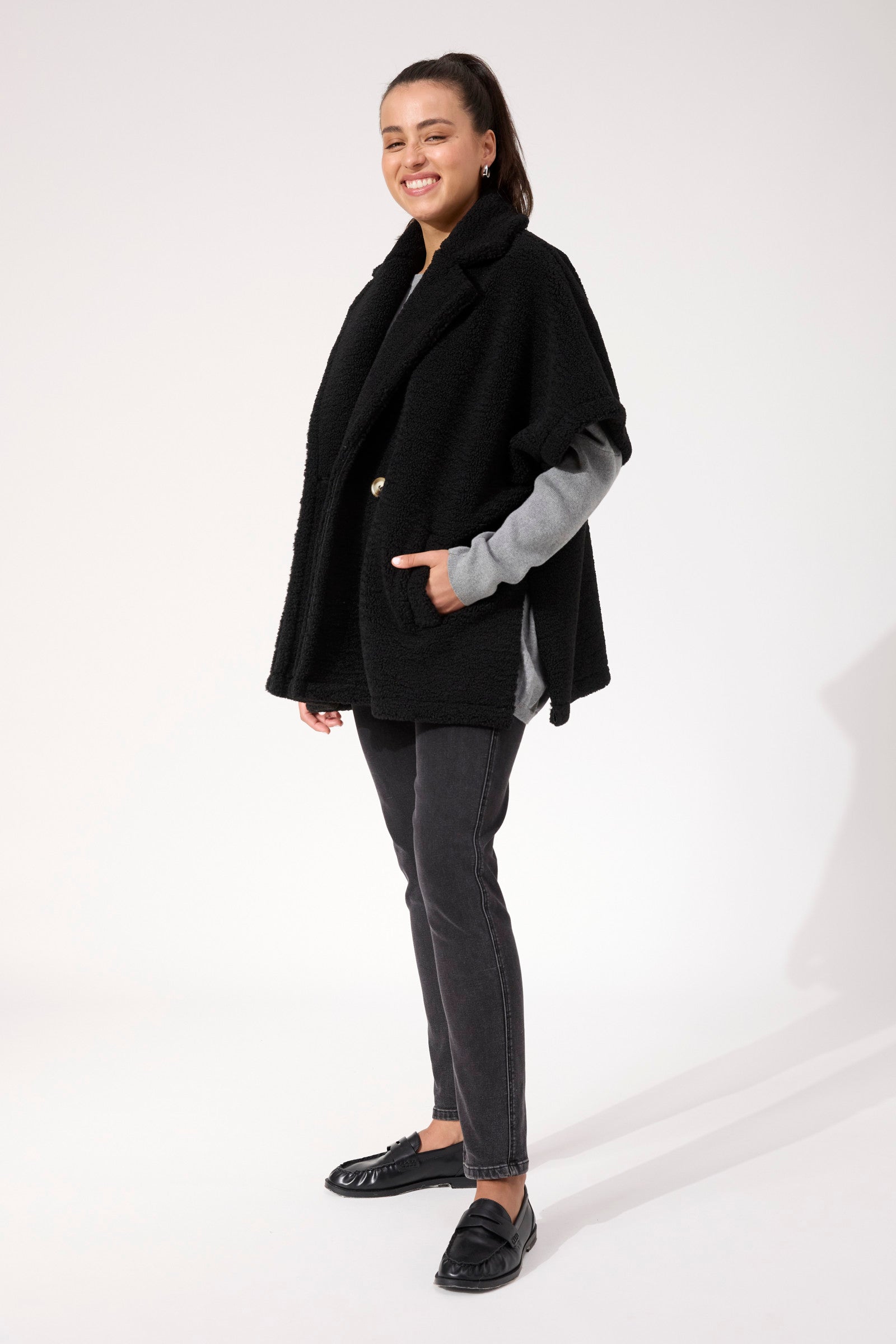 Jackson Oversized Vest - Black