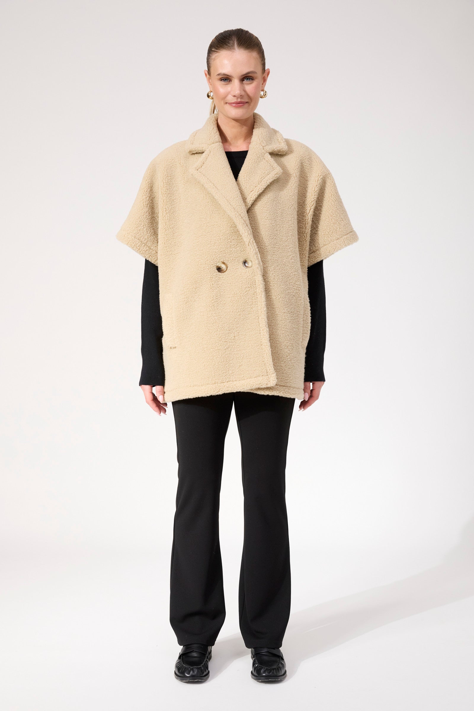 Jackson Oversized Vest - Natural