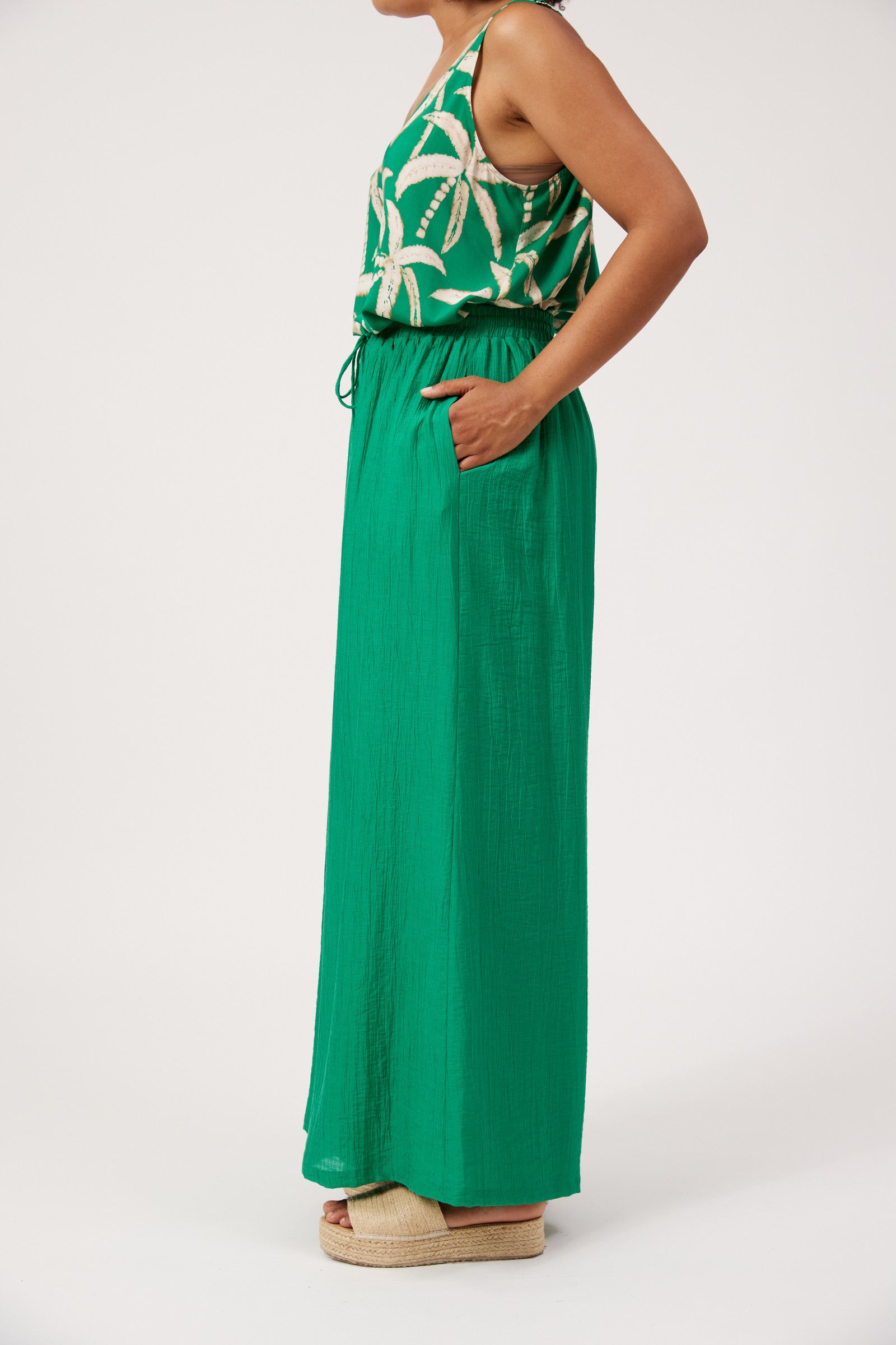 Kenya Palazzo Pant - Green