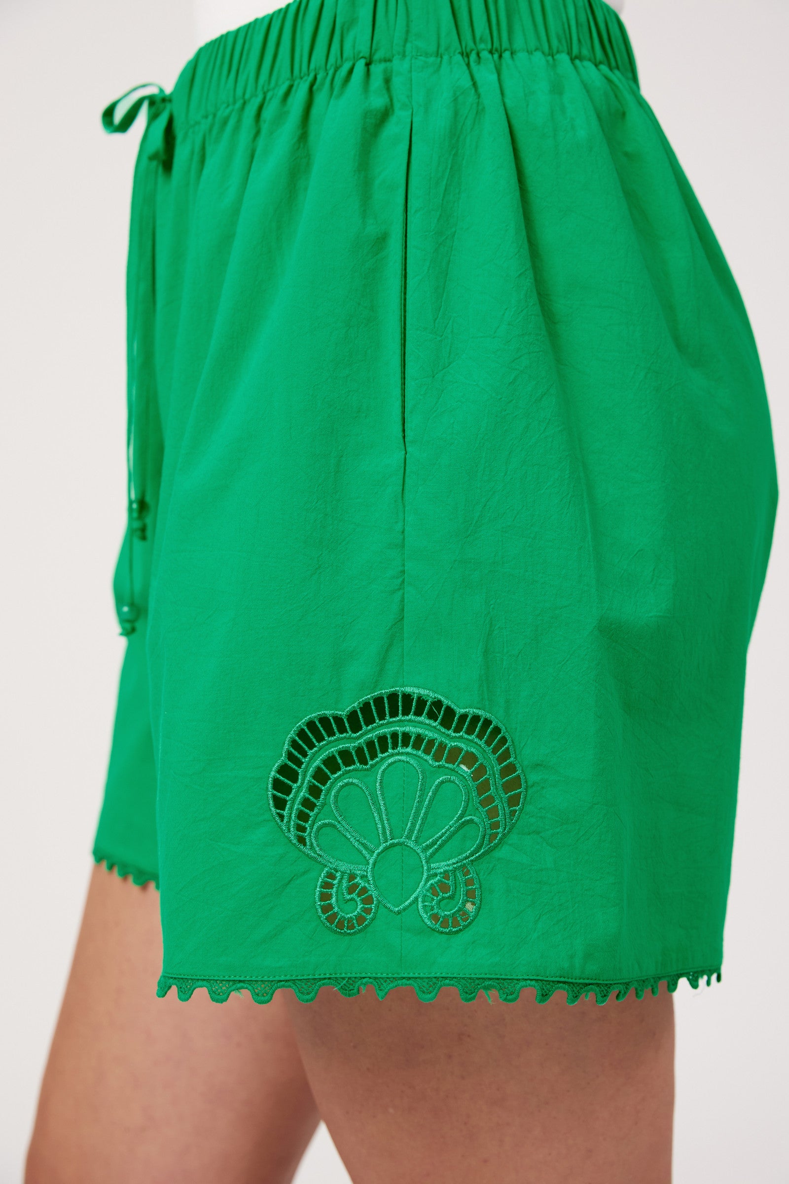 Larissa Broderie Short - Green